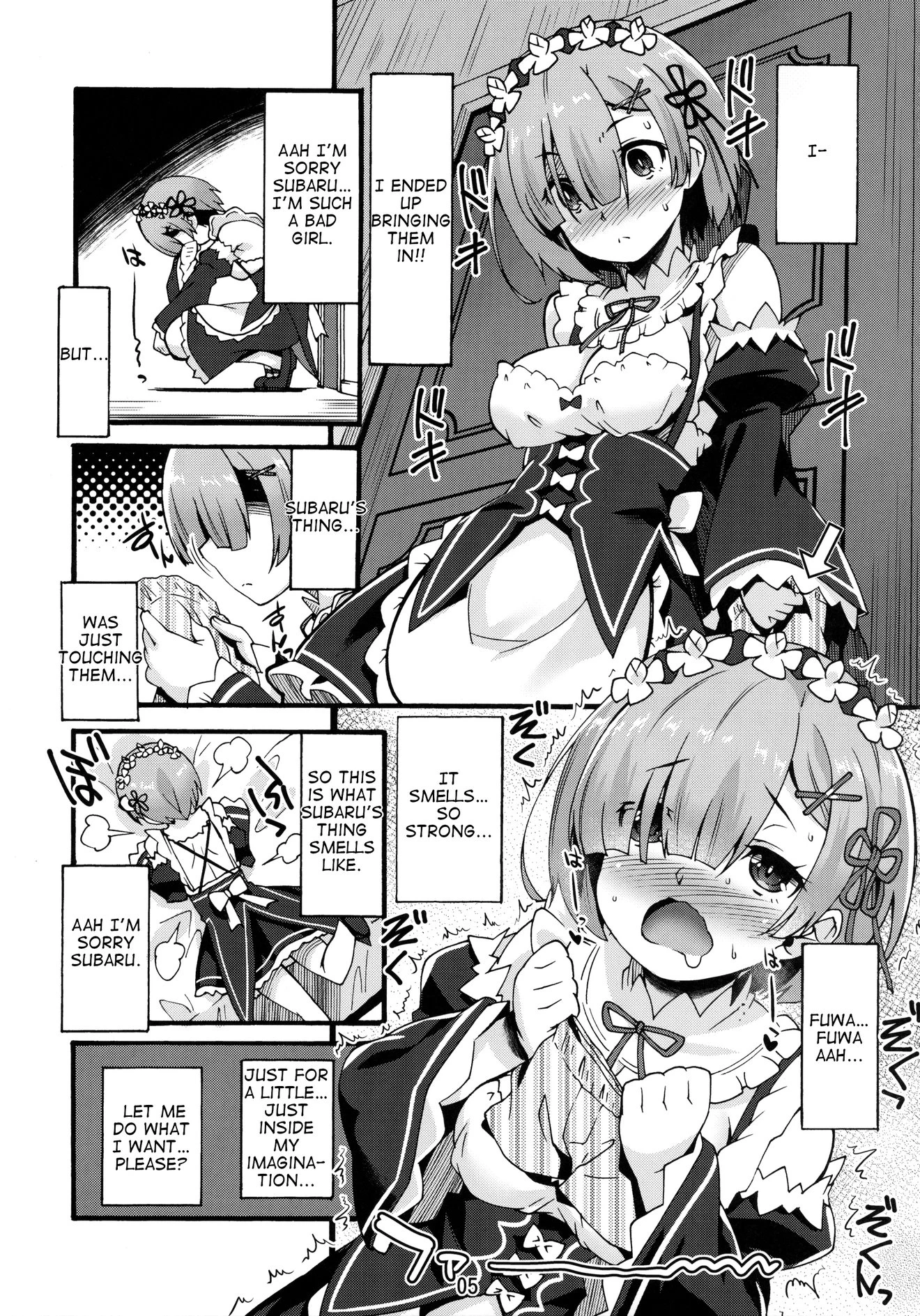 Rem’s Playing by Herself porn comic picture 4