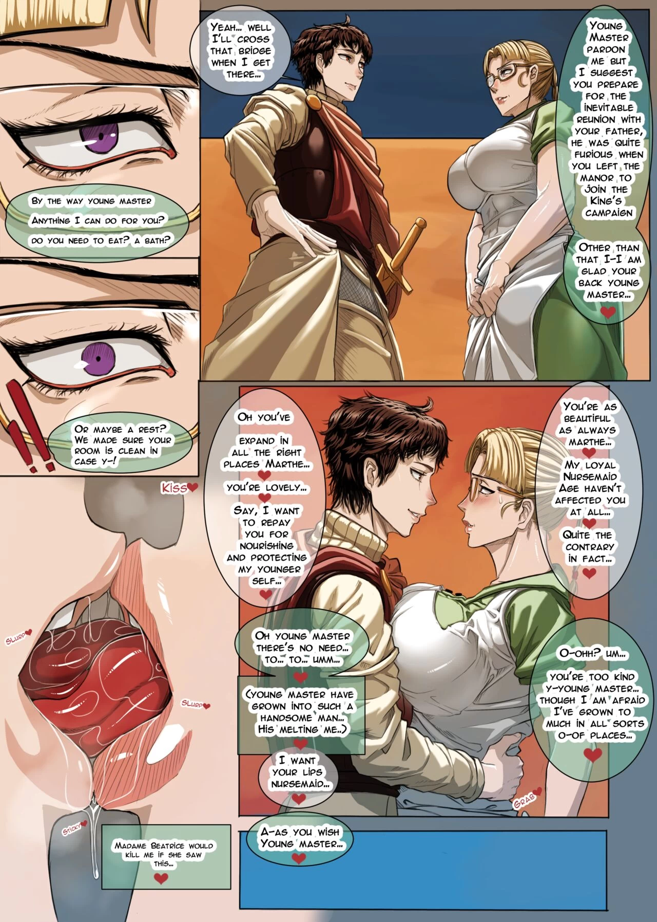 Reunion with a Lovely Servant porn comic picture 2