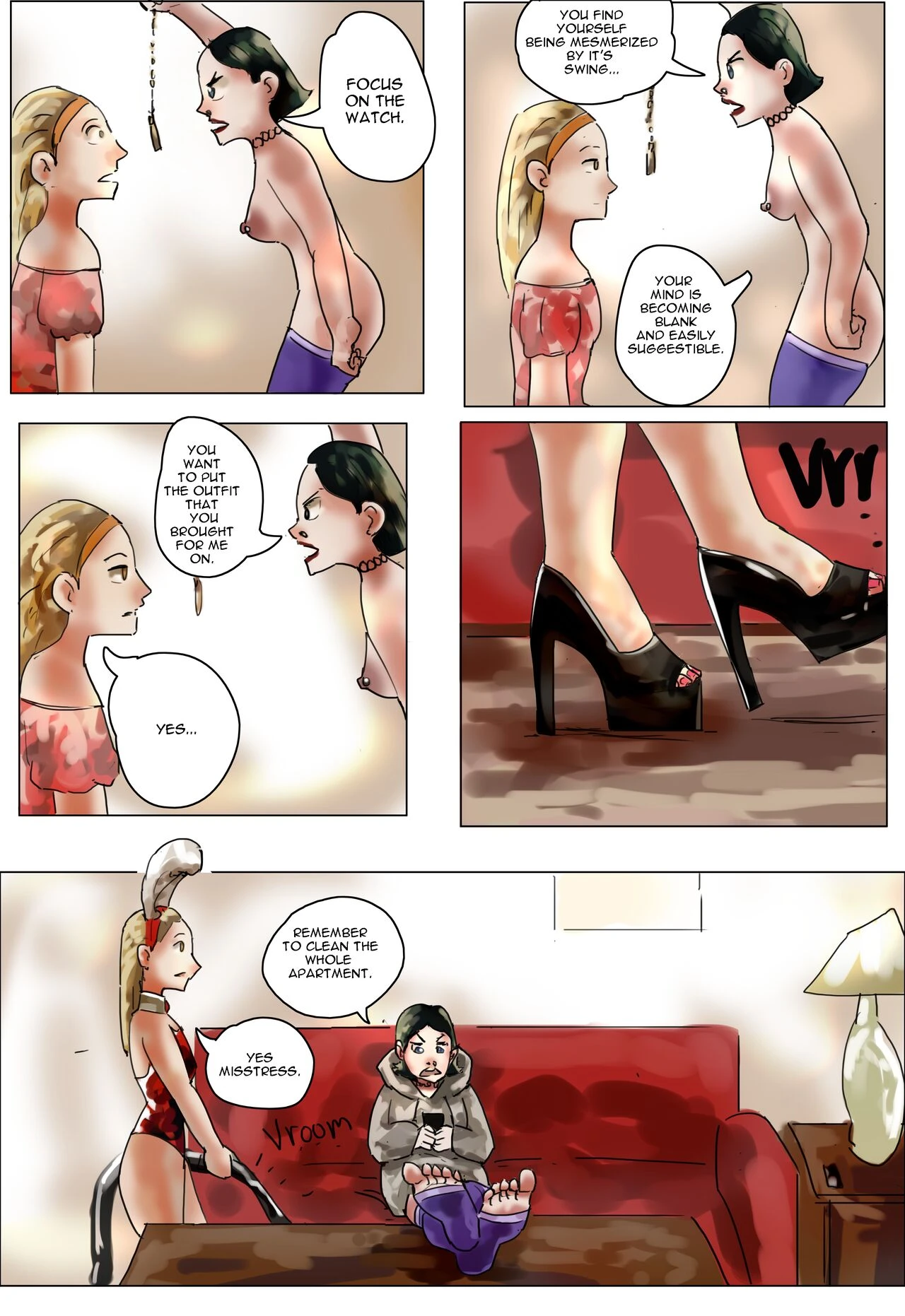 ROOMATES HYPNOSIS porn comic picture 9