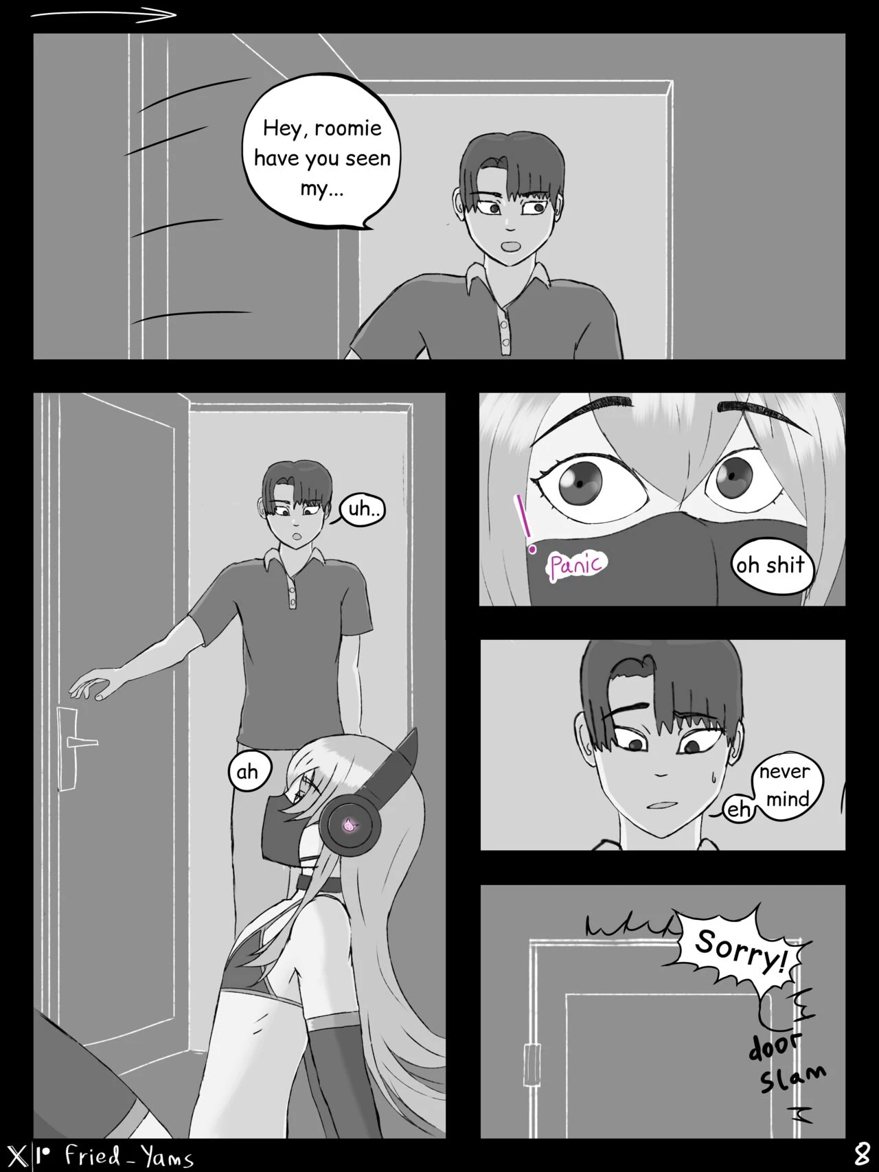 Roommates porn comic picture 8