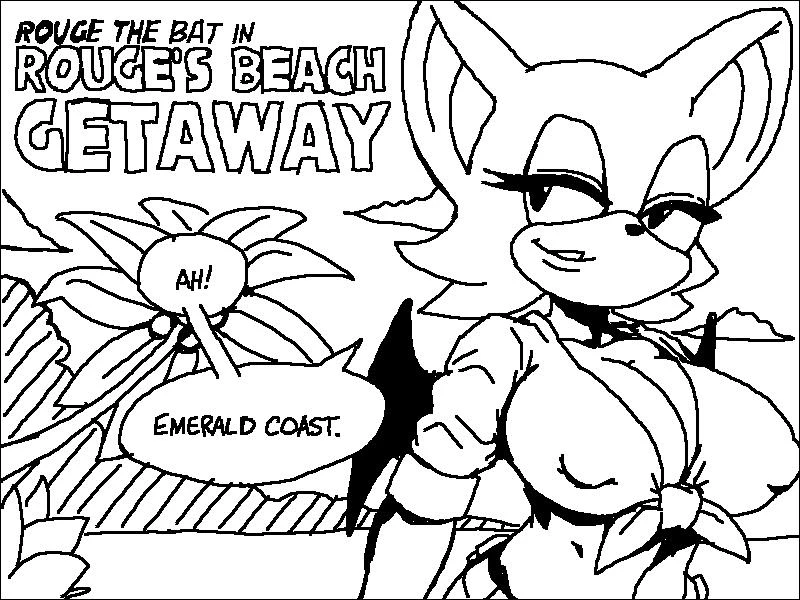 Rouge's Beach Getaway porn comic picture 1