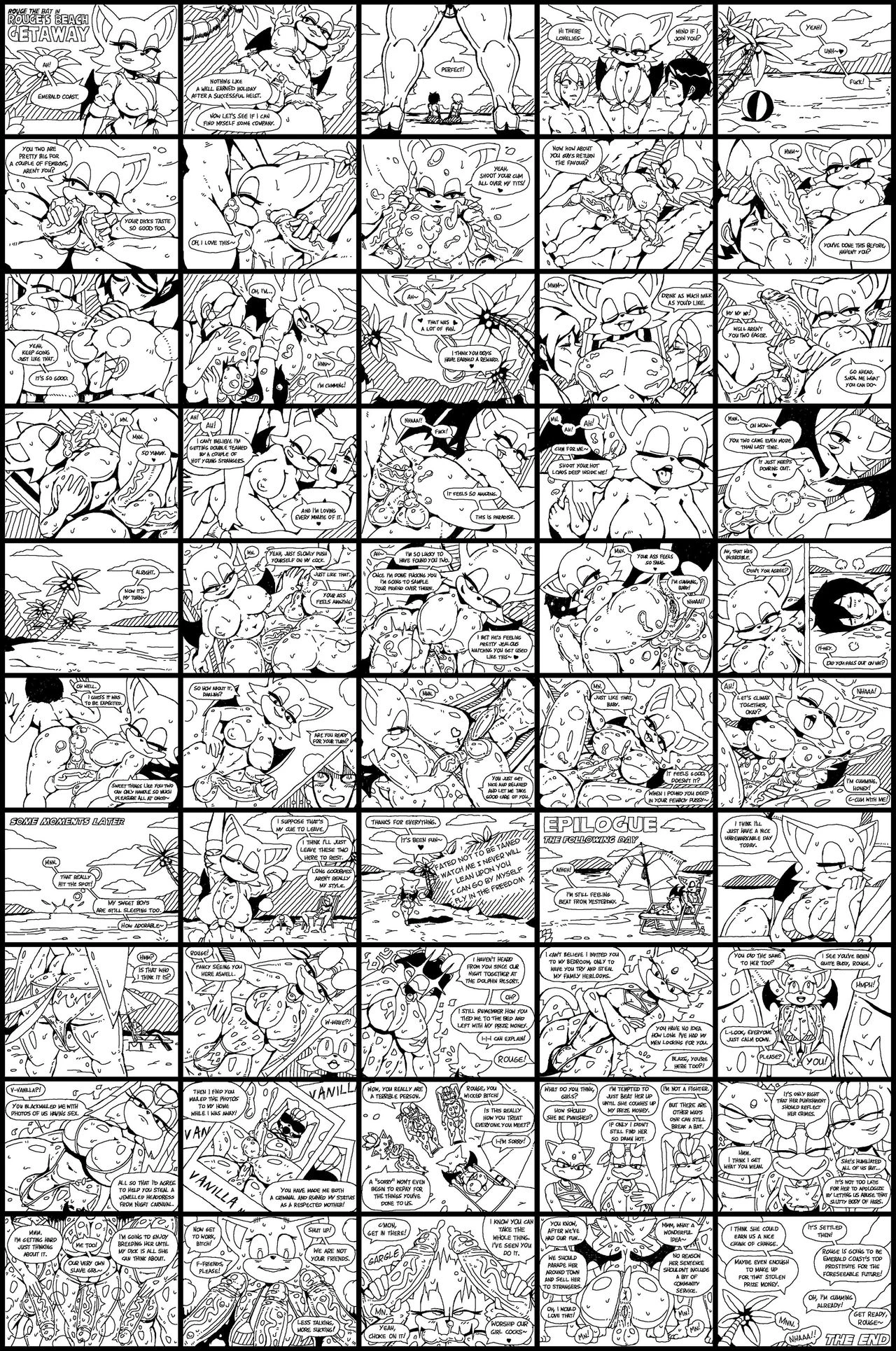 Rouge's Beach Getaway porn comic picture 51