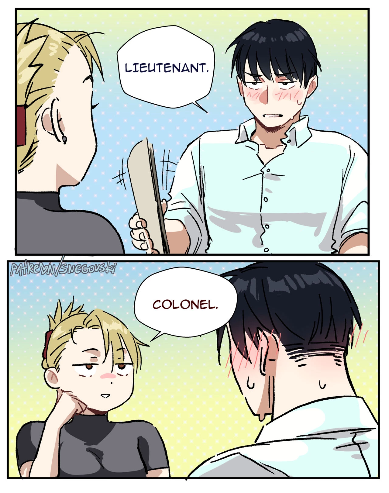 Roy Mustang x Riza Hawkeye porn comic picture 12