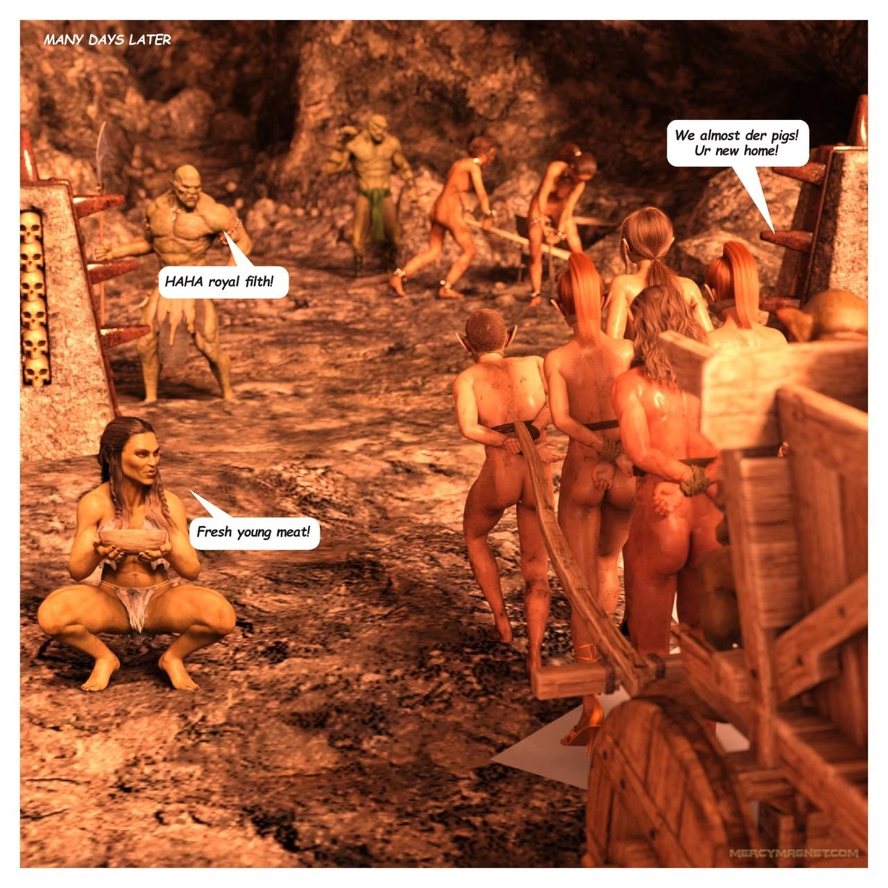 Royal Slaves of the Orc Kingdom 2 porn comic picture 50