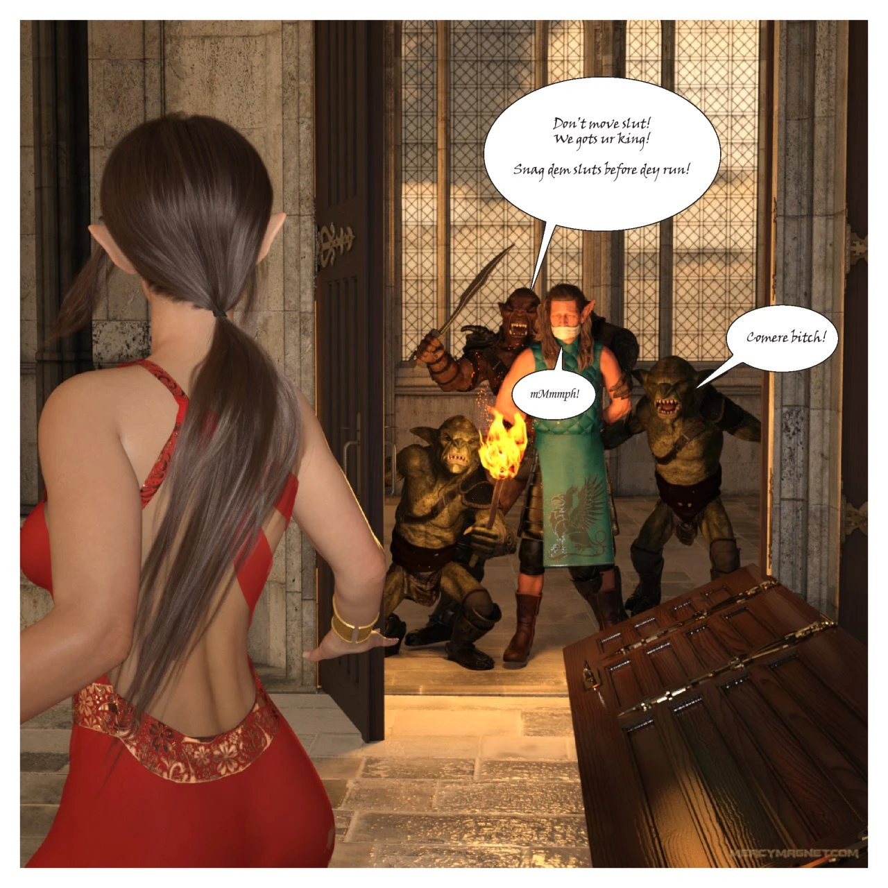 Royal Slaves of the Orc Kingdom porn comic picture 11