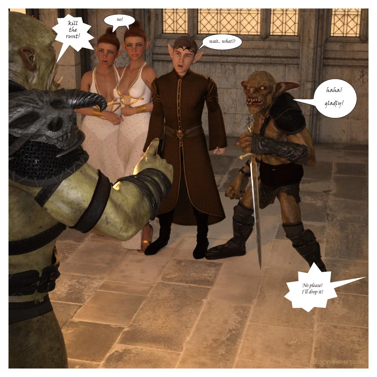 Royal Slaves of the Orc Kingdom porn comic picture 21