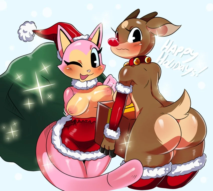 Rudolph the Thicc Ass Reindeer porn comic picture 1