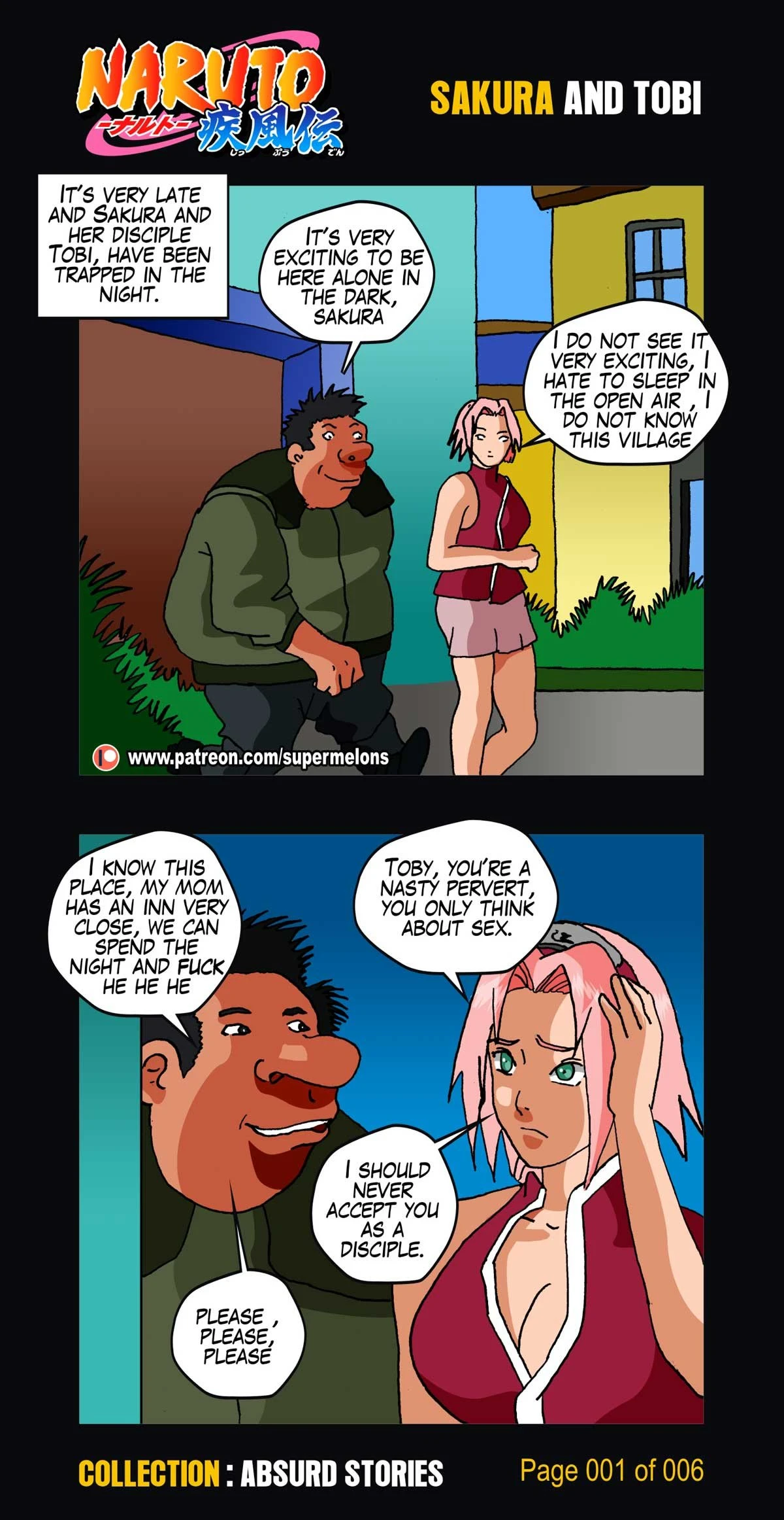 Sakura and Tobi porn comic picture 1