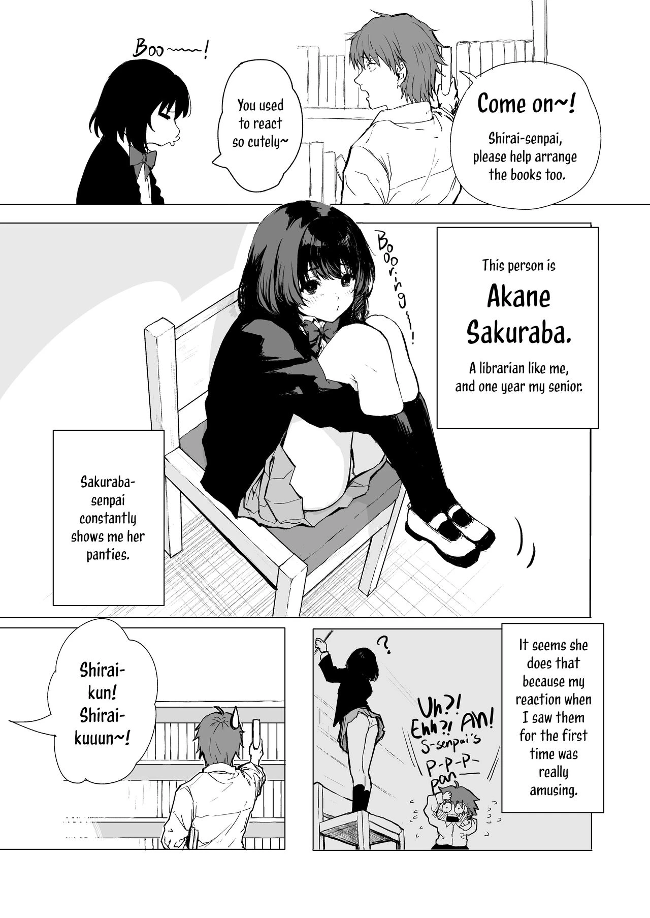 Sakuraba-Senpai Likes to Expose Herself to Me | Sakuraba Senpai wa Misetagari porn comic picture 4
