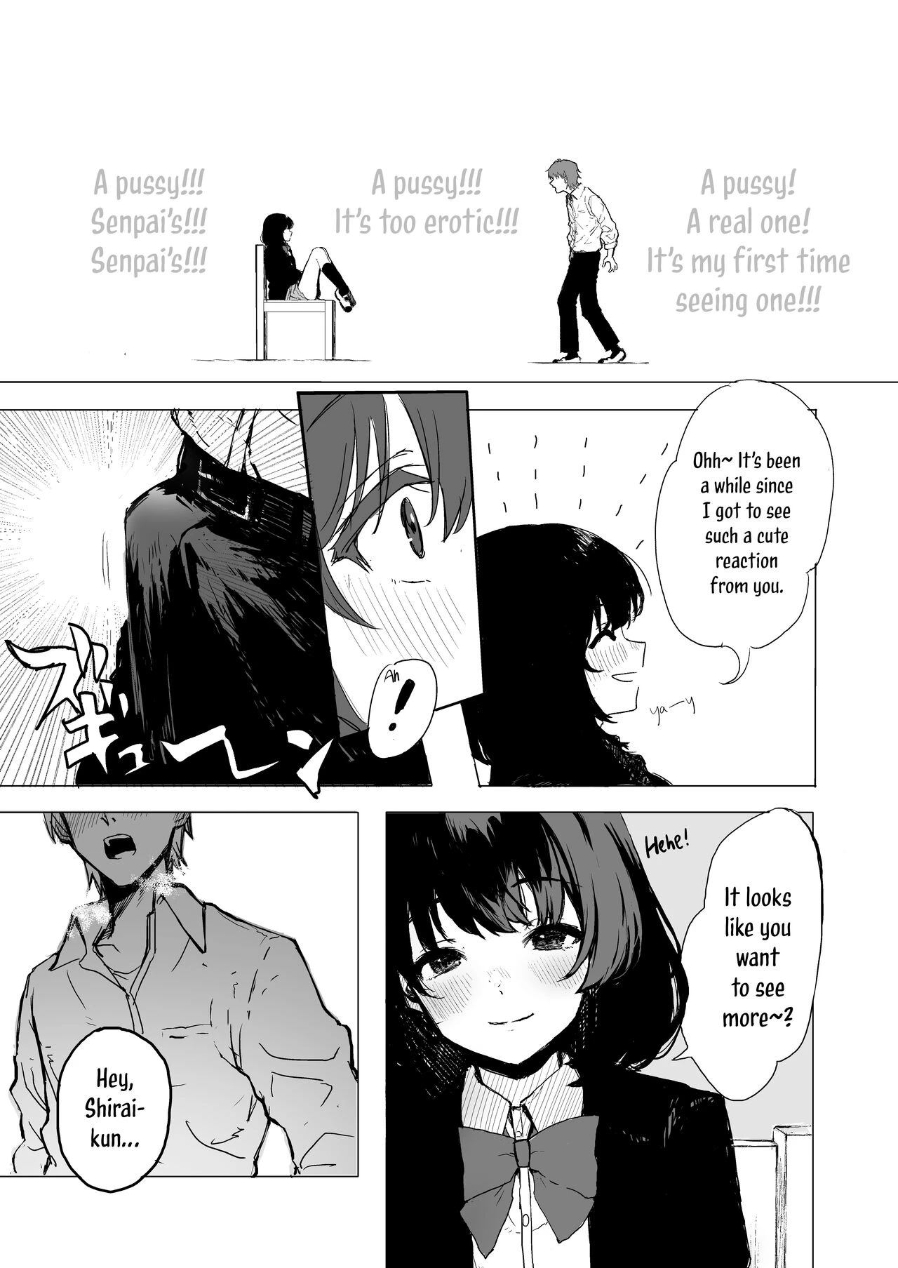 Sakuraba-Senpai Likes to Expose Herself to Me | Sakuraba Senpai wa Misetagari porn comic picture 6