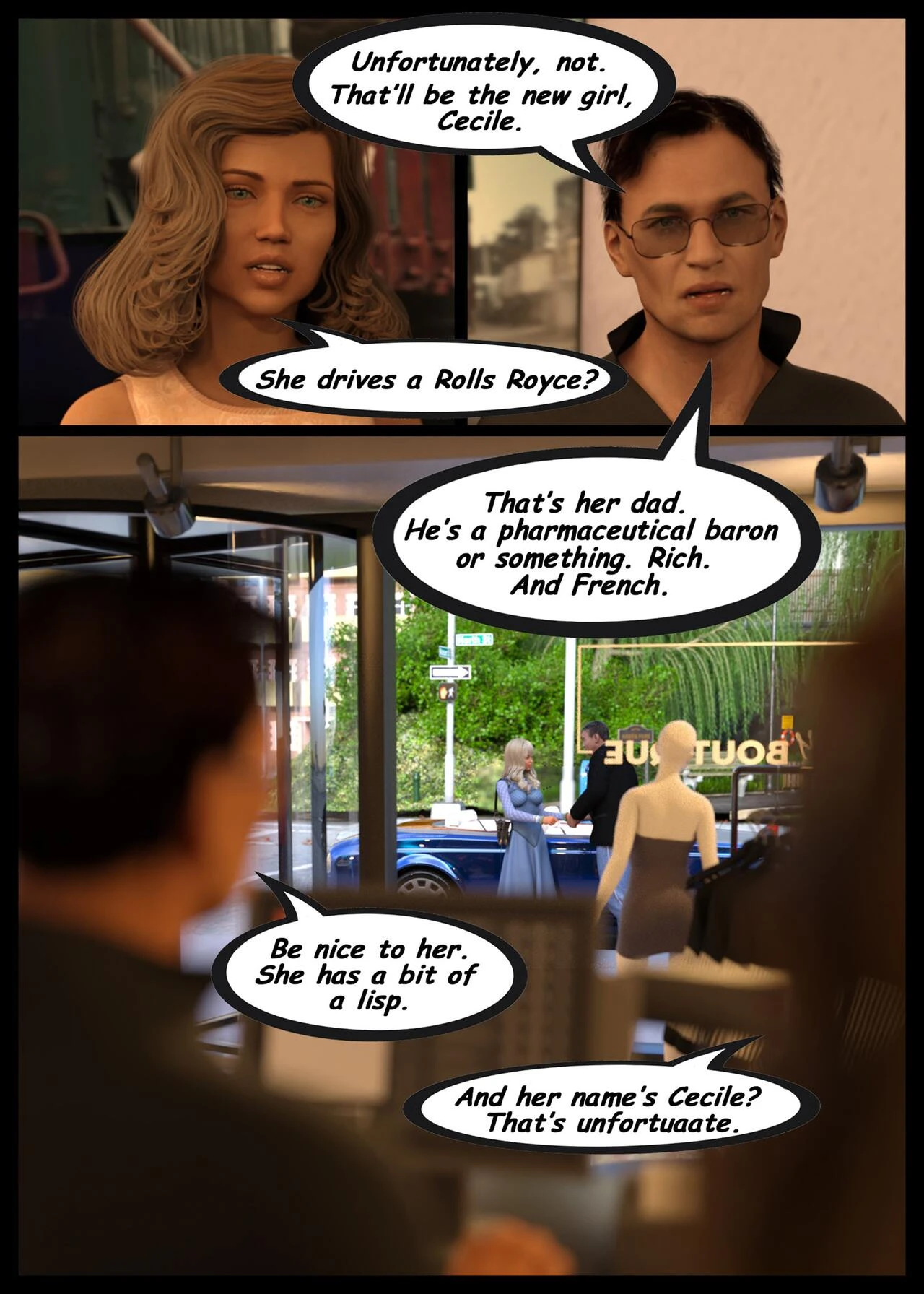Sales Assistant Cecile porn comic picture 5