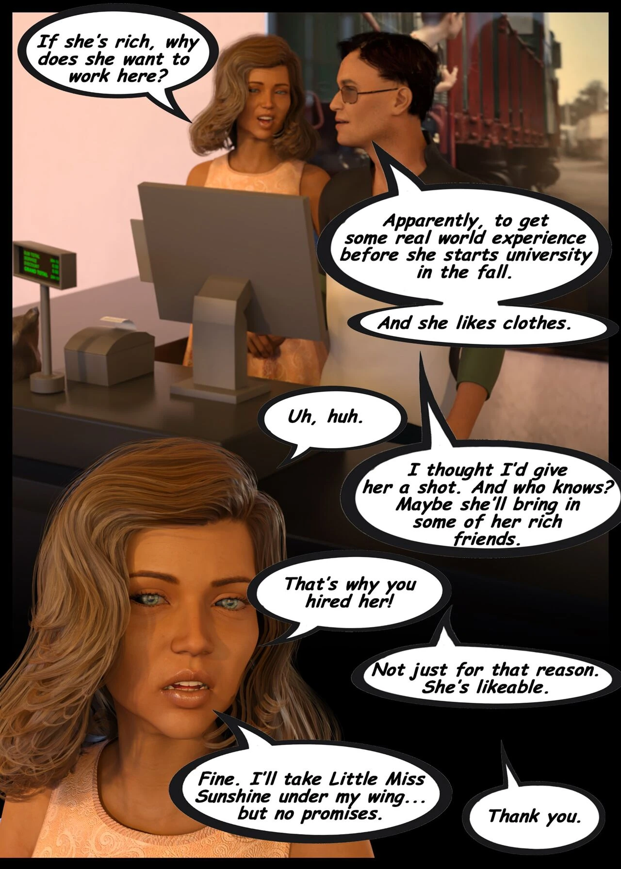 Sales Assistant Cecile porn comic picture 6