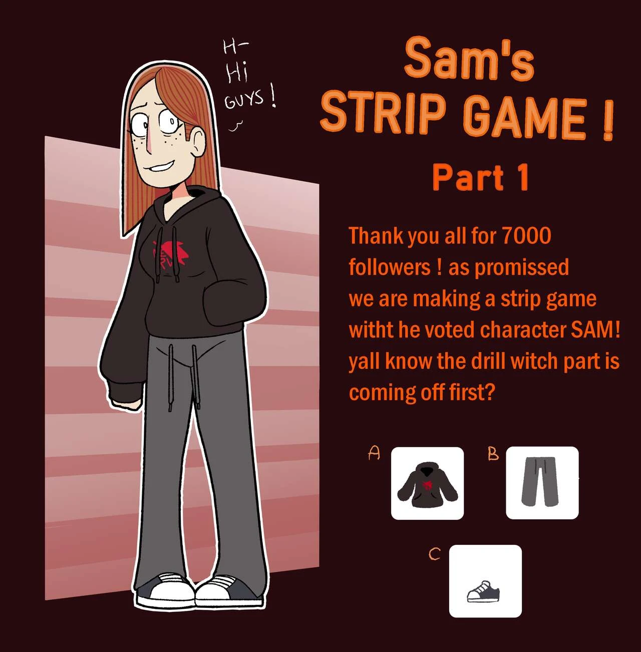 Sam's Strip Game porn comic picture 1