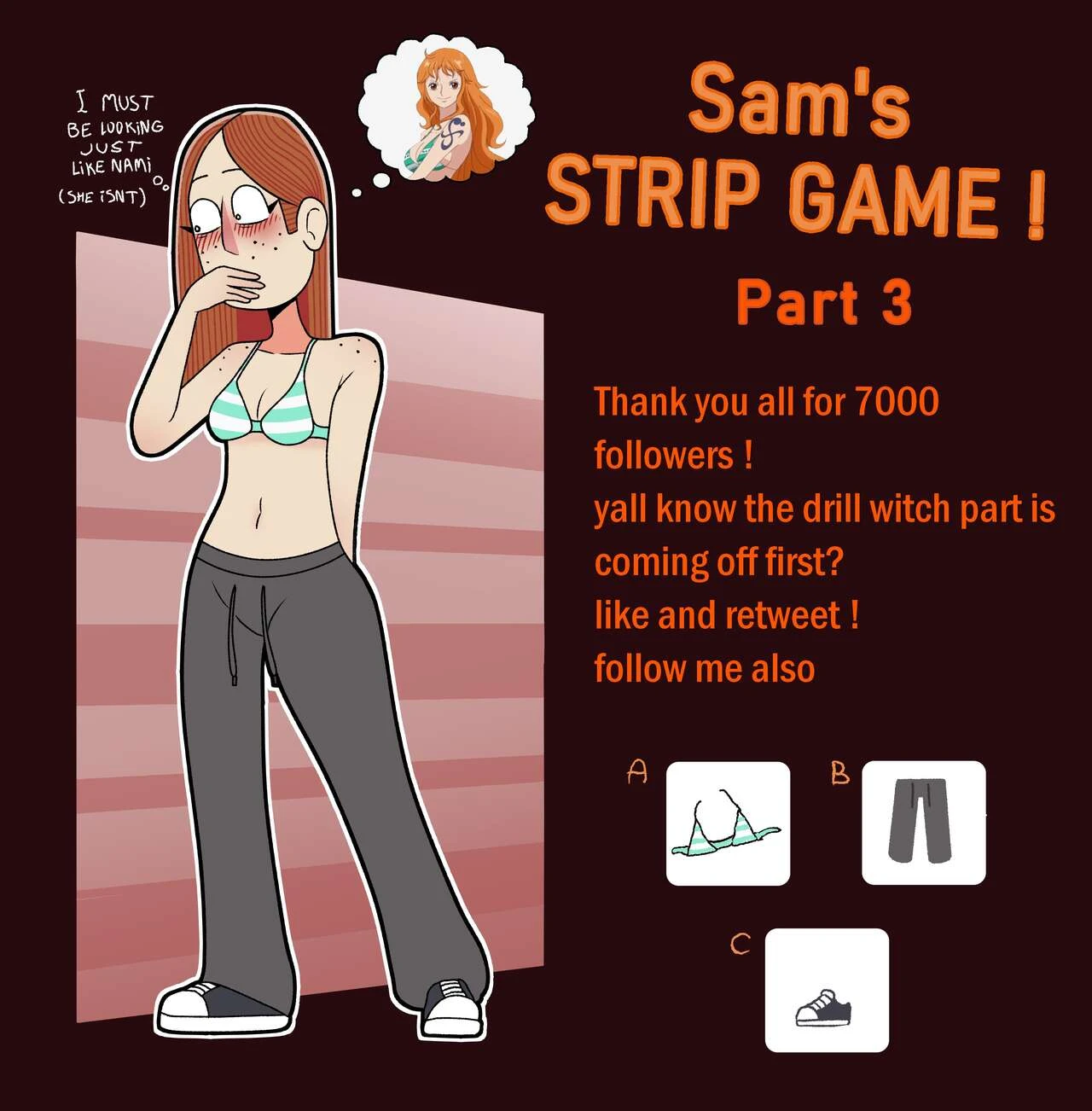 Sam's Strip Game porn comic picture 3