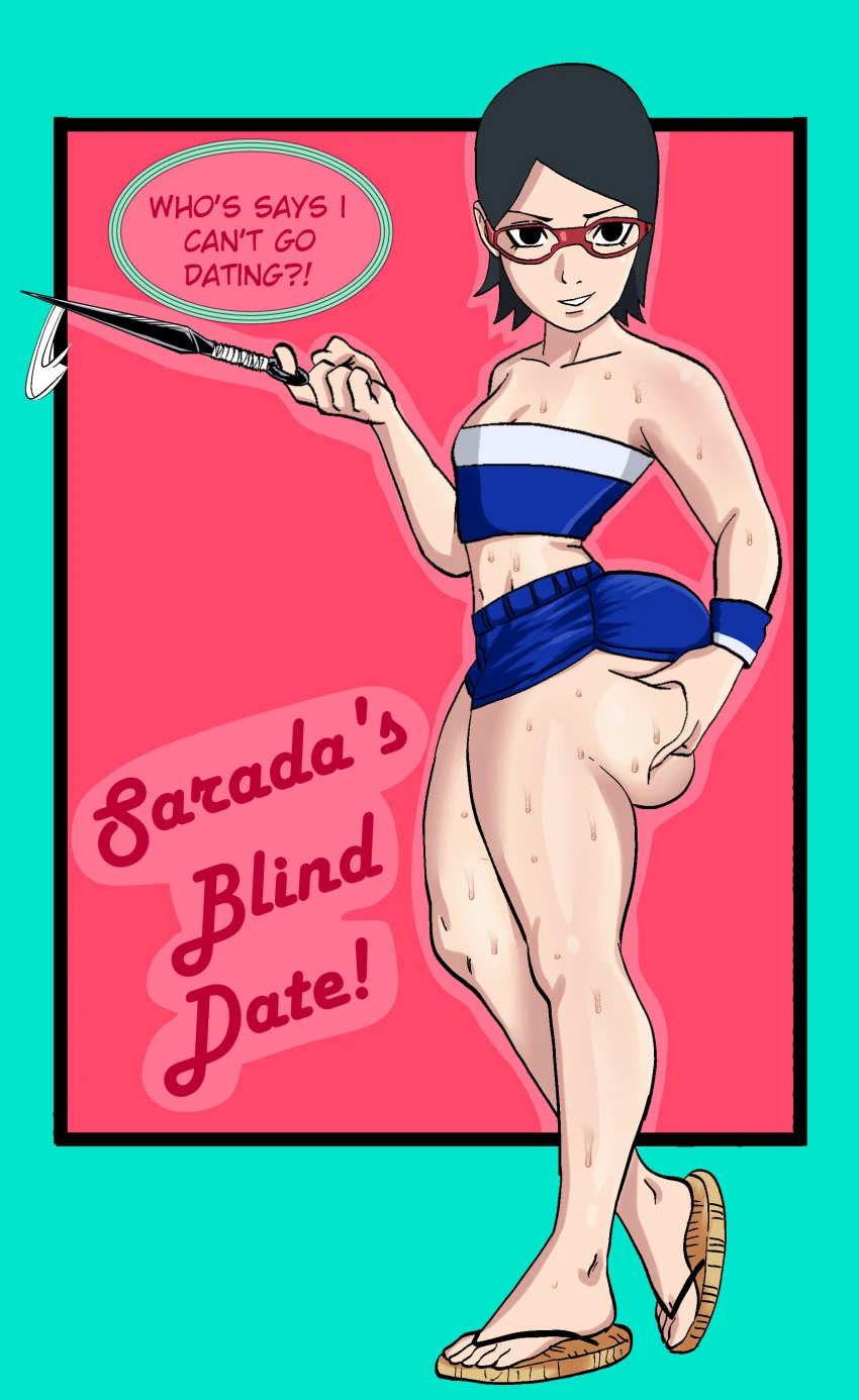 Sarada's Blind Date porn comic picture 1
