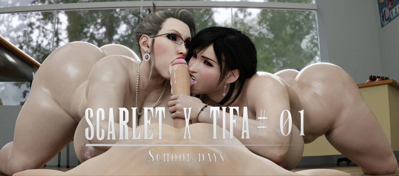 Scarlet X Tifa #01 - School Days porn comic picture 1