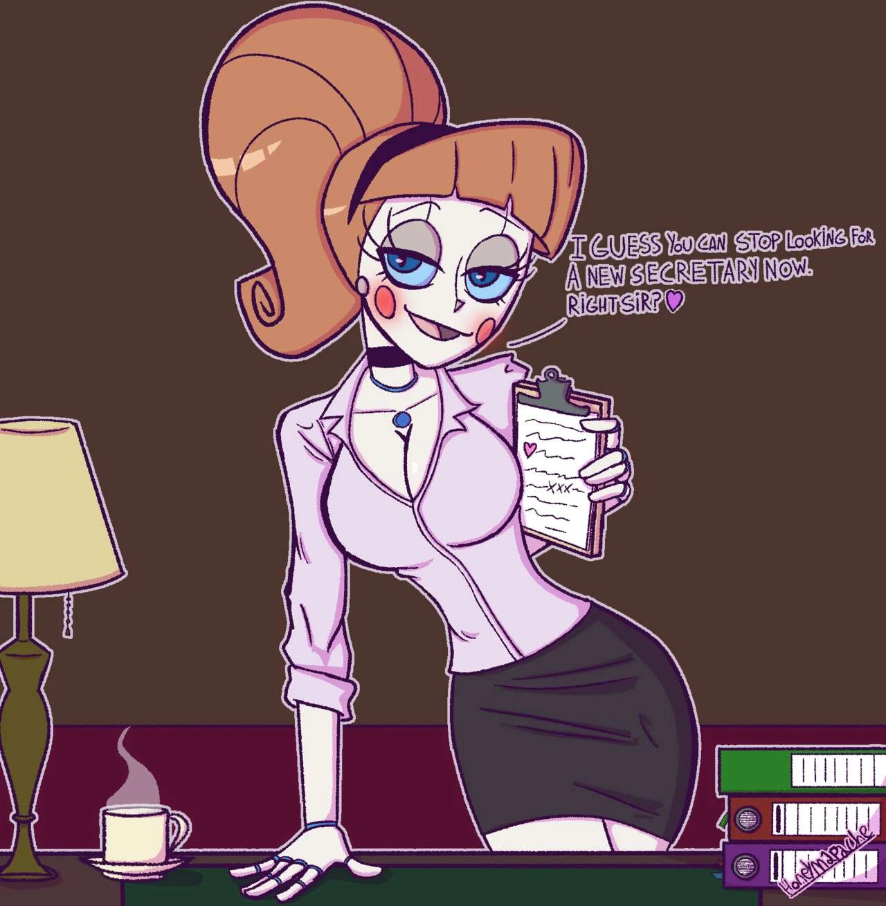 Secretary Molly porn comic picture 1