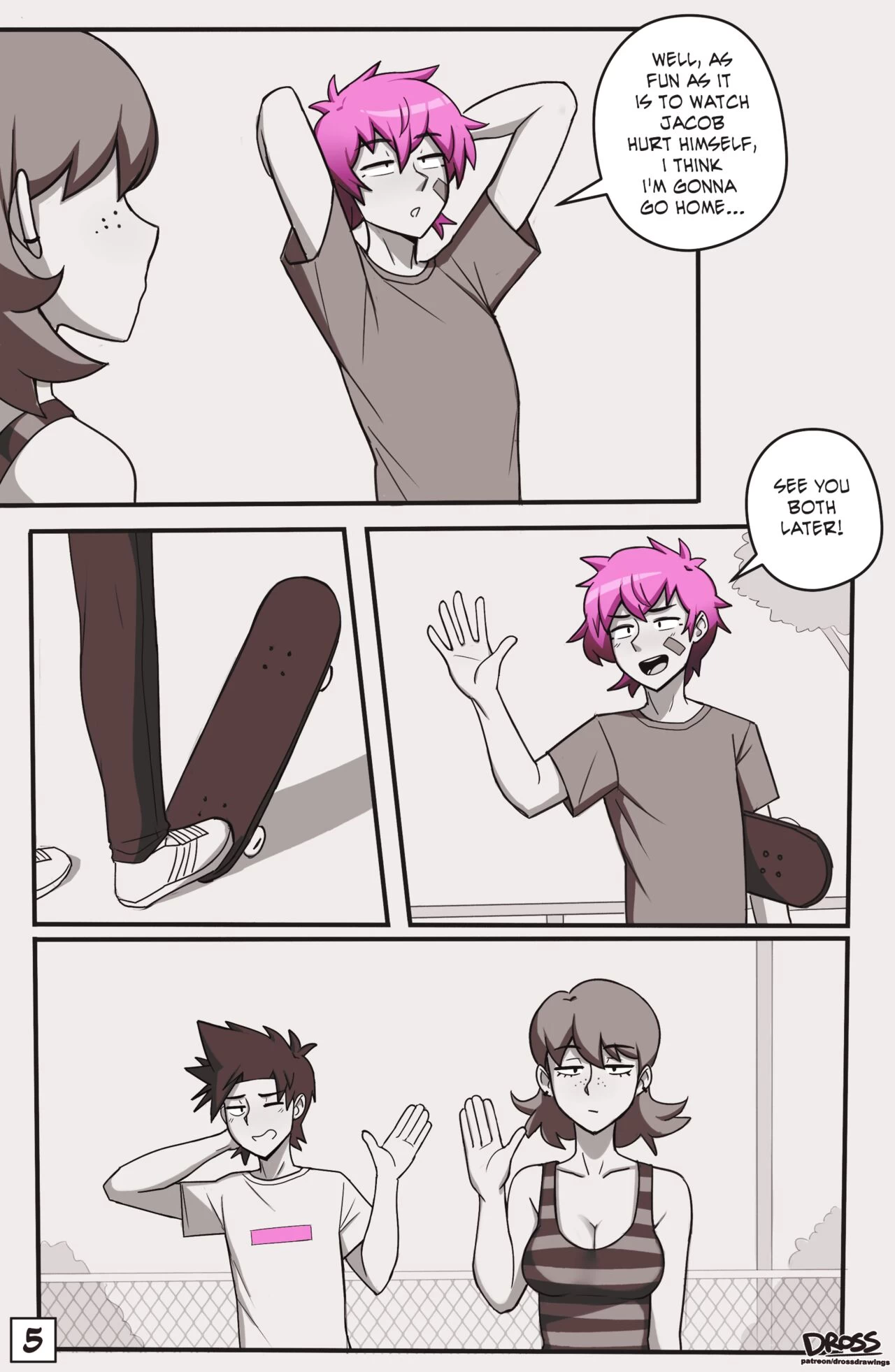 See Ya Later Boi 2 | Taylor the skater femboy porn comic picture 5