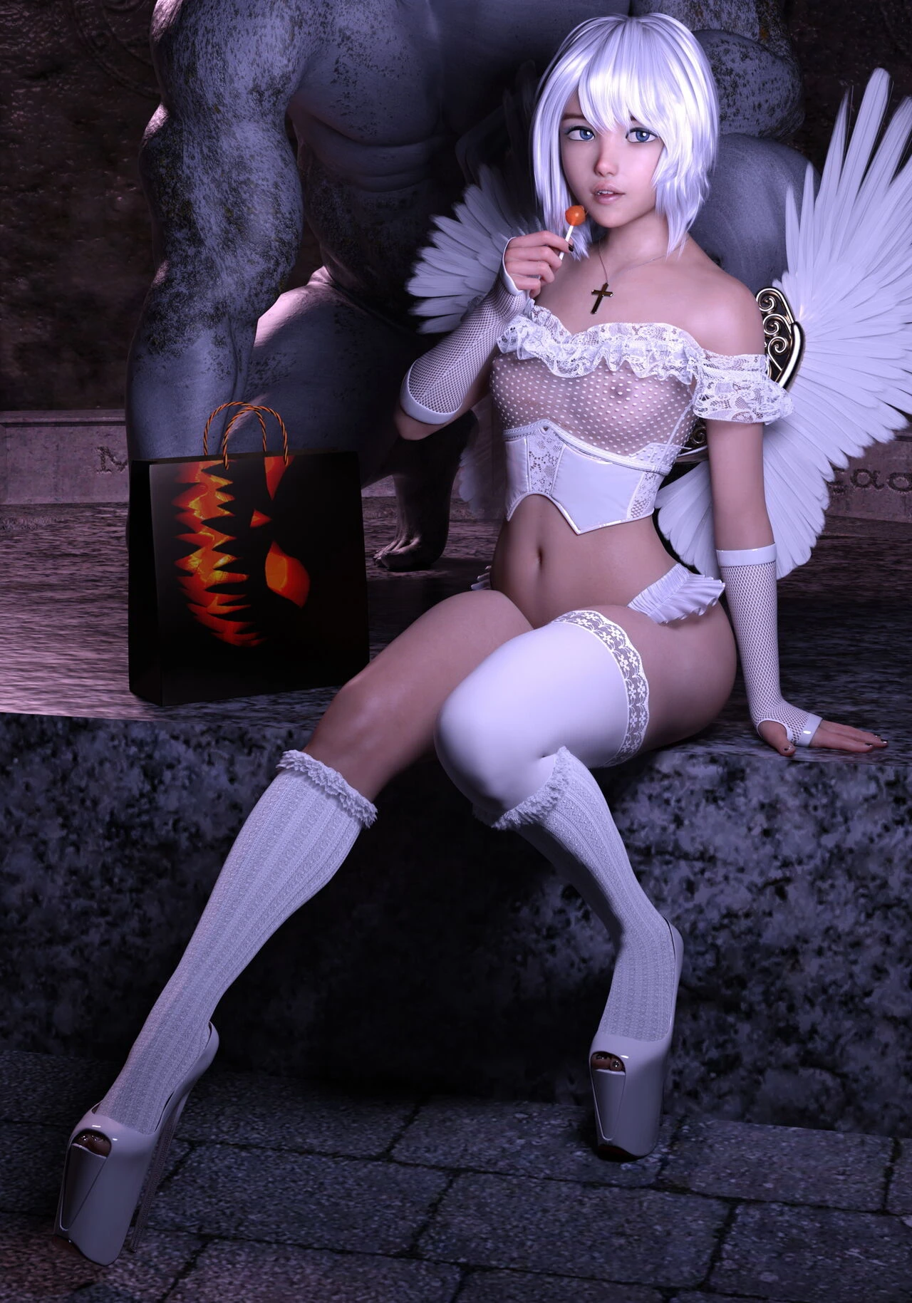 Serana's Halloween porn comic picture 2