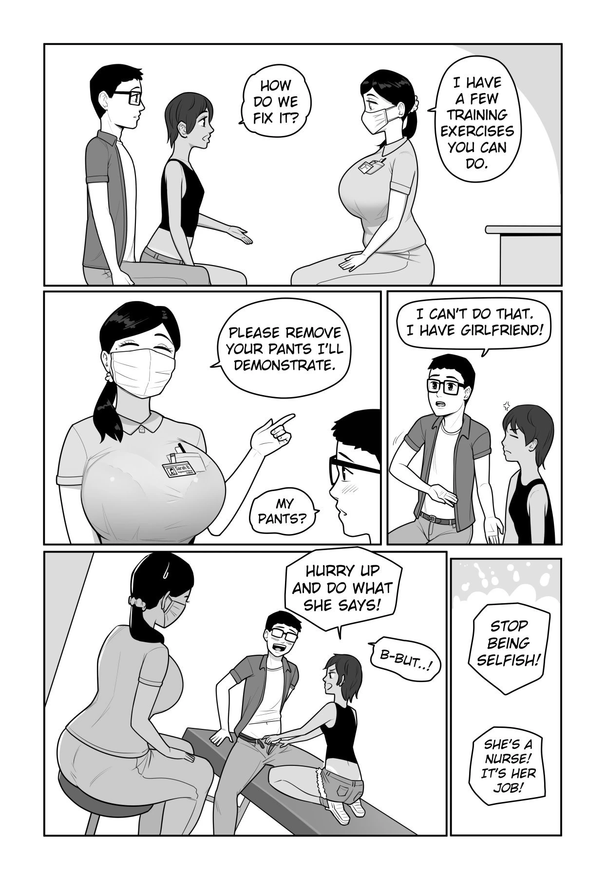 Sexual Support Clinic porn comic picture 6