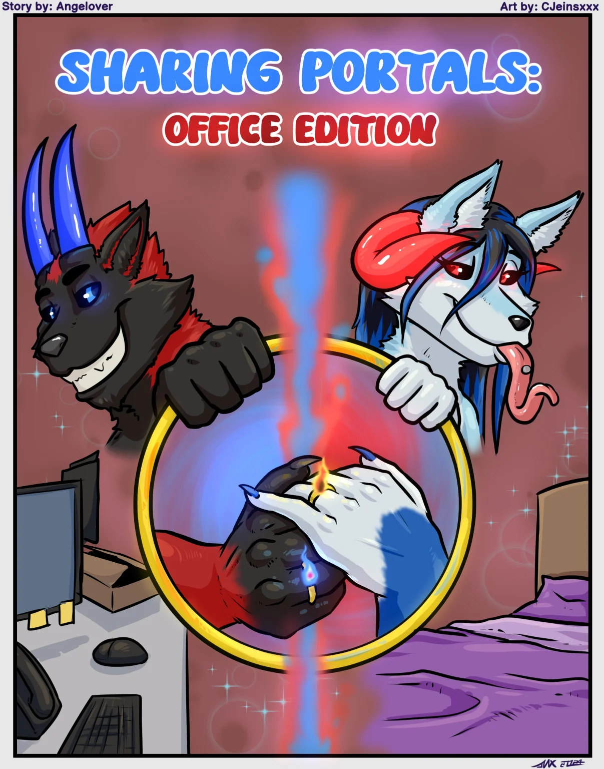 Sharing Portals: Office Edition porn comic picture 1