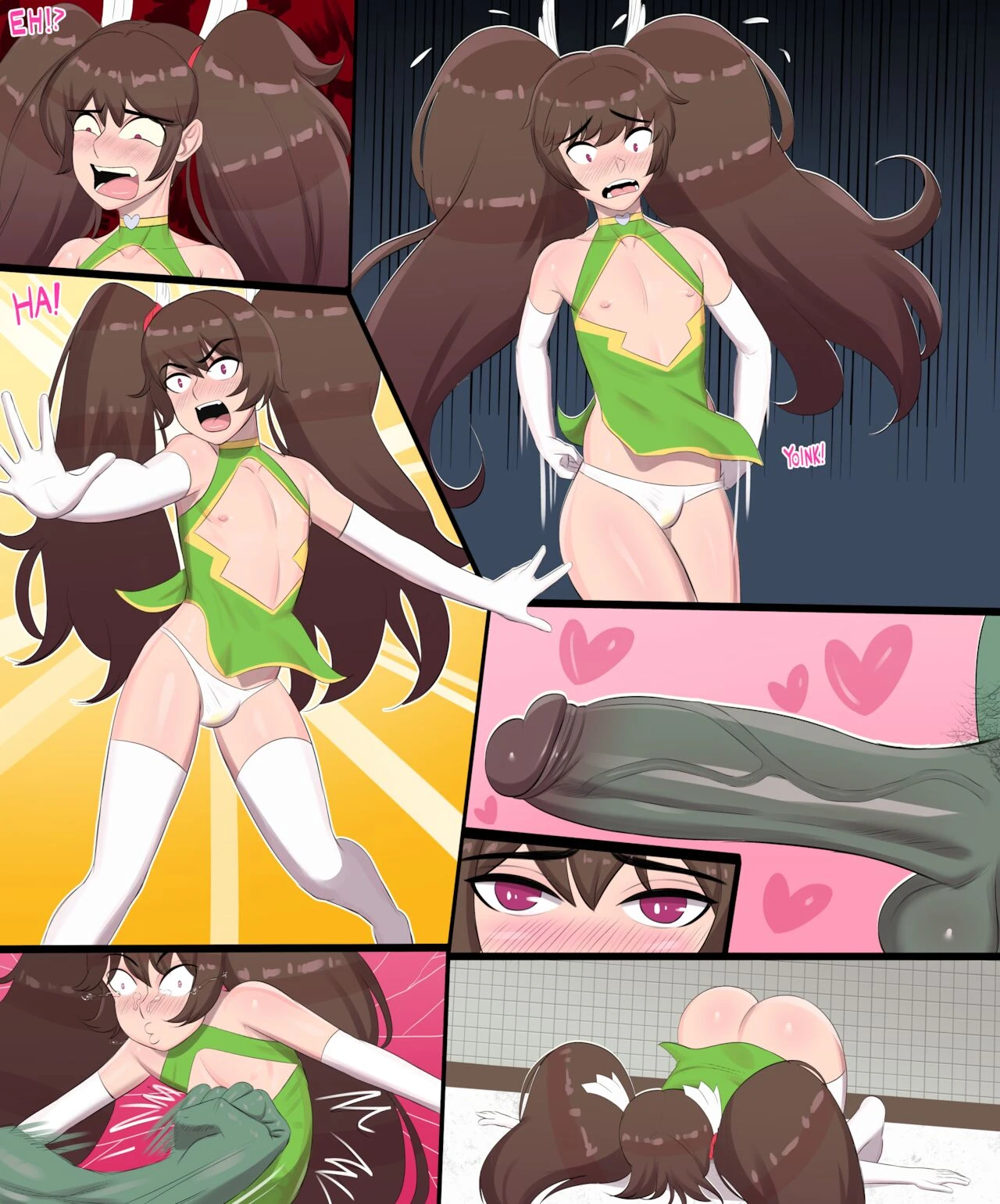 Shikanosuke Becomes a Girl... in the Men's Bathroom porn comic picture 3