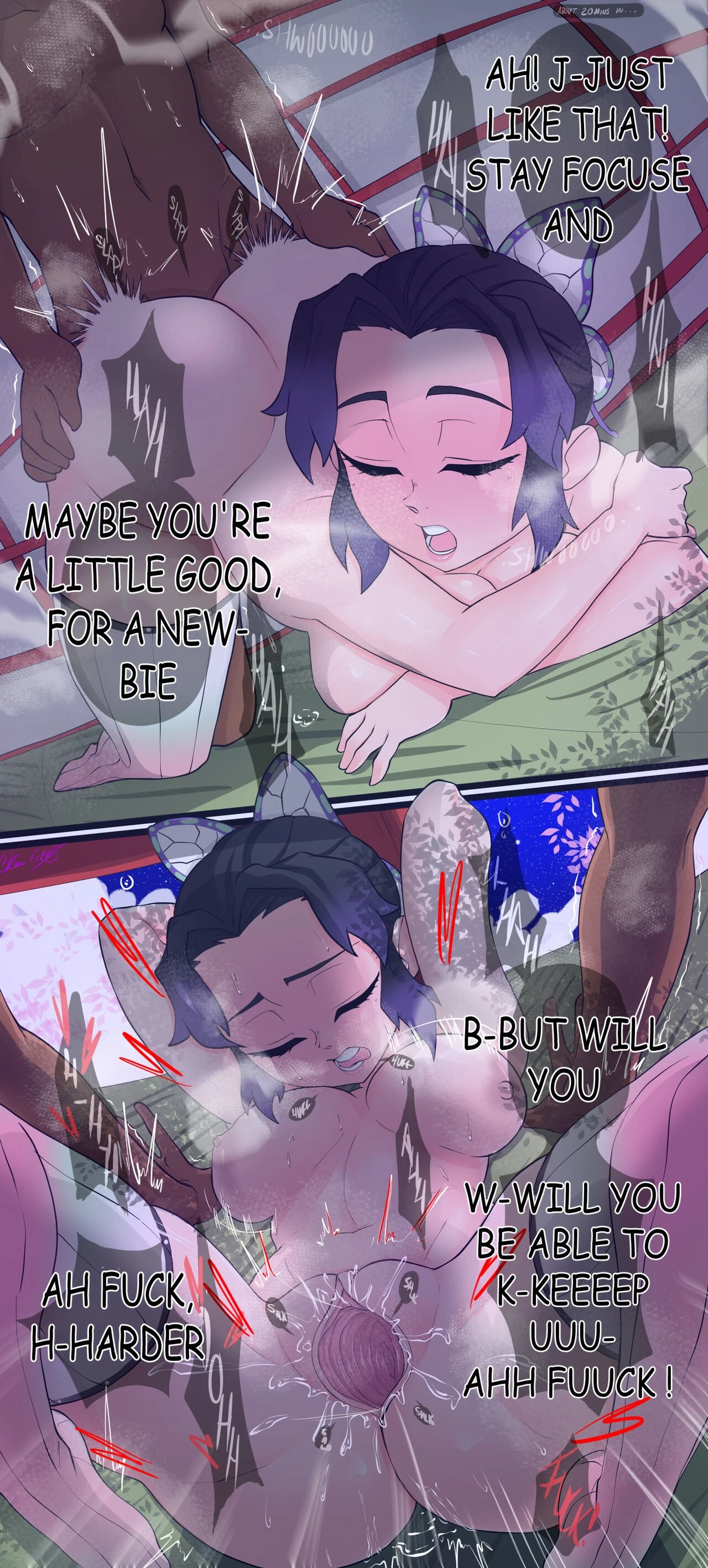 Shinobu X Newbie porn comic picture 11
