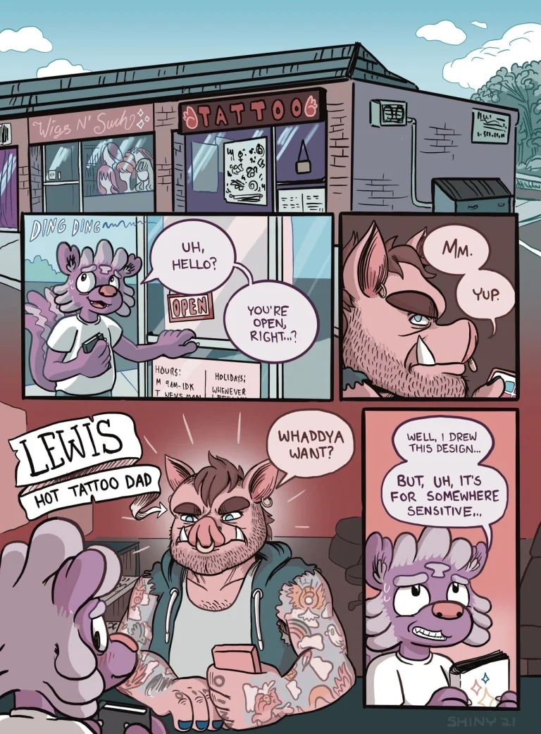 Shiny Gets Inked porn comic picture 1
