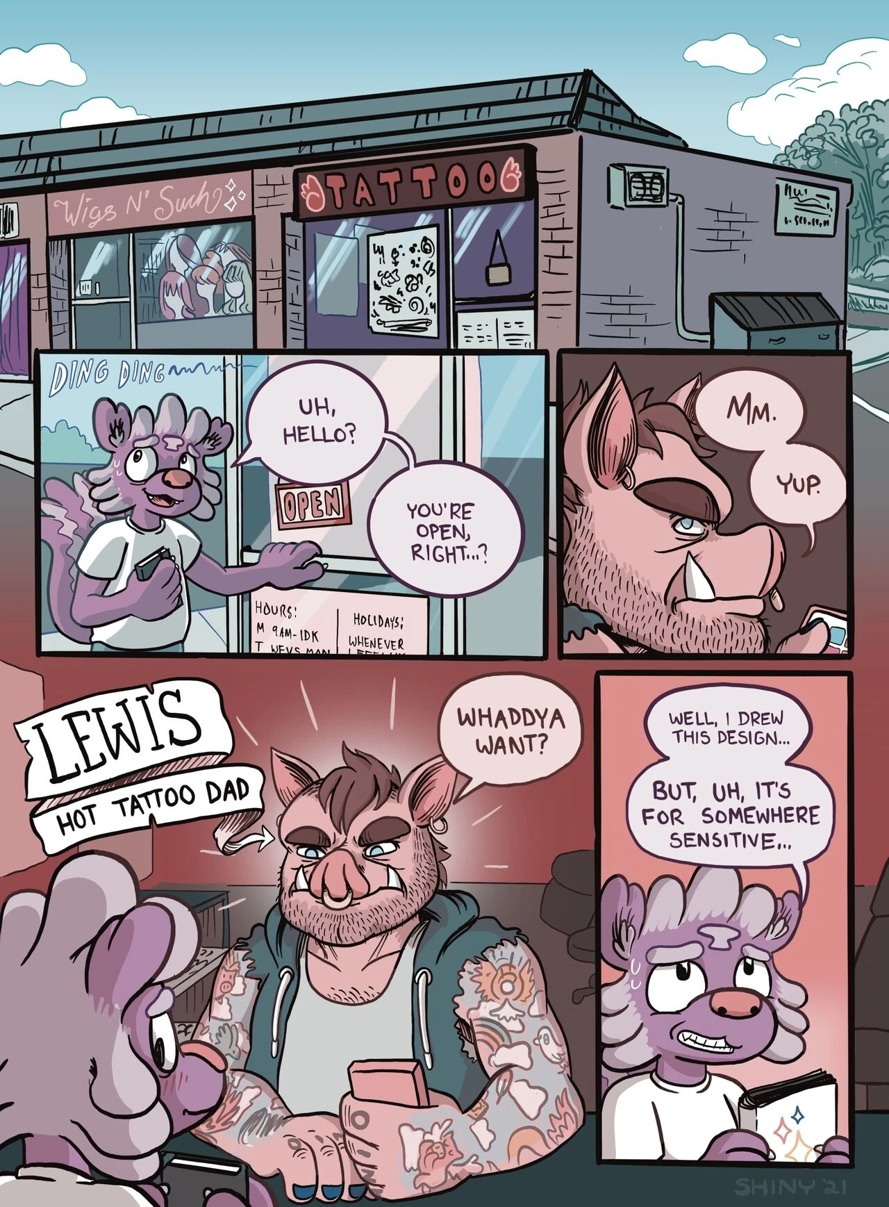 Shiny Gets Inked porn comic picture 1