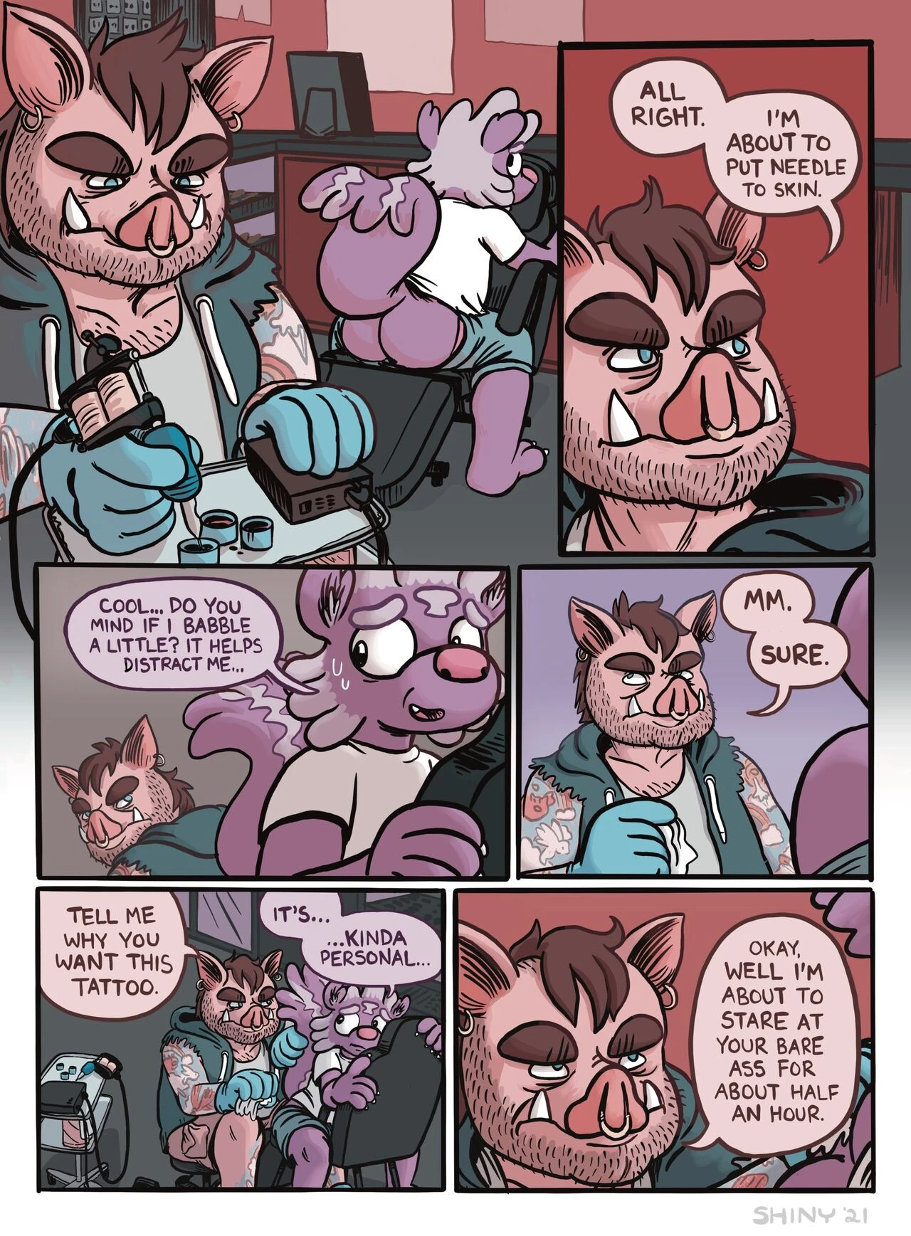 Shiny Gets Inked porn comic picture 2
