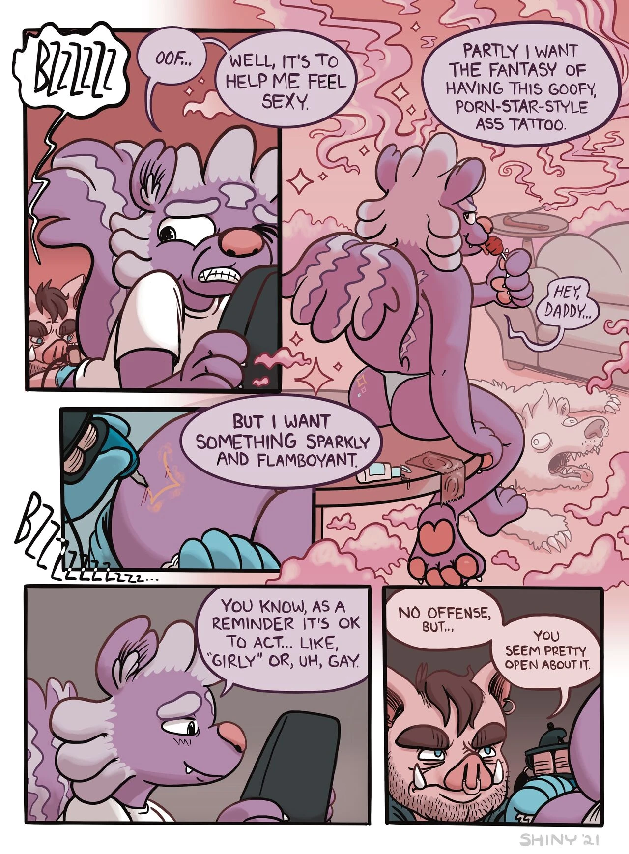 Shiny Gets Inked porn comic picture 3