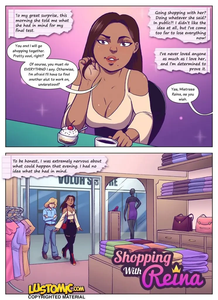 Shopping With Reina porn comic picture 3