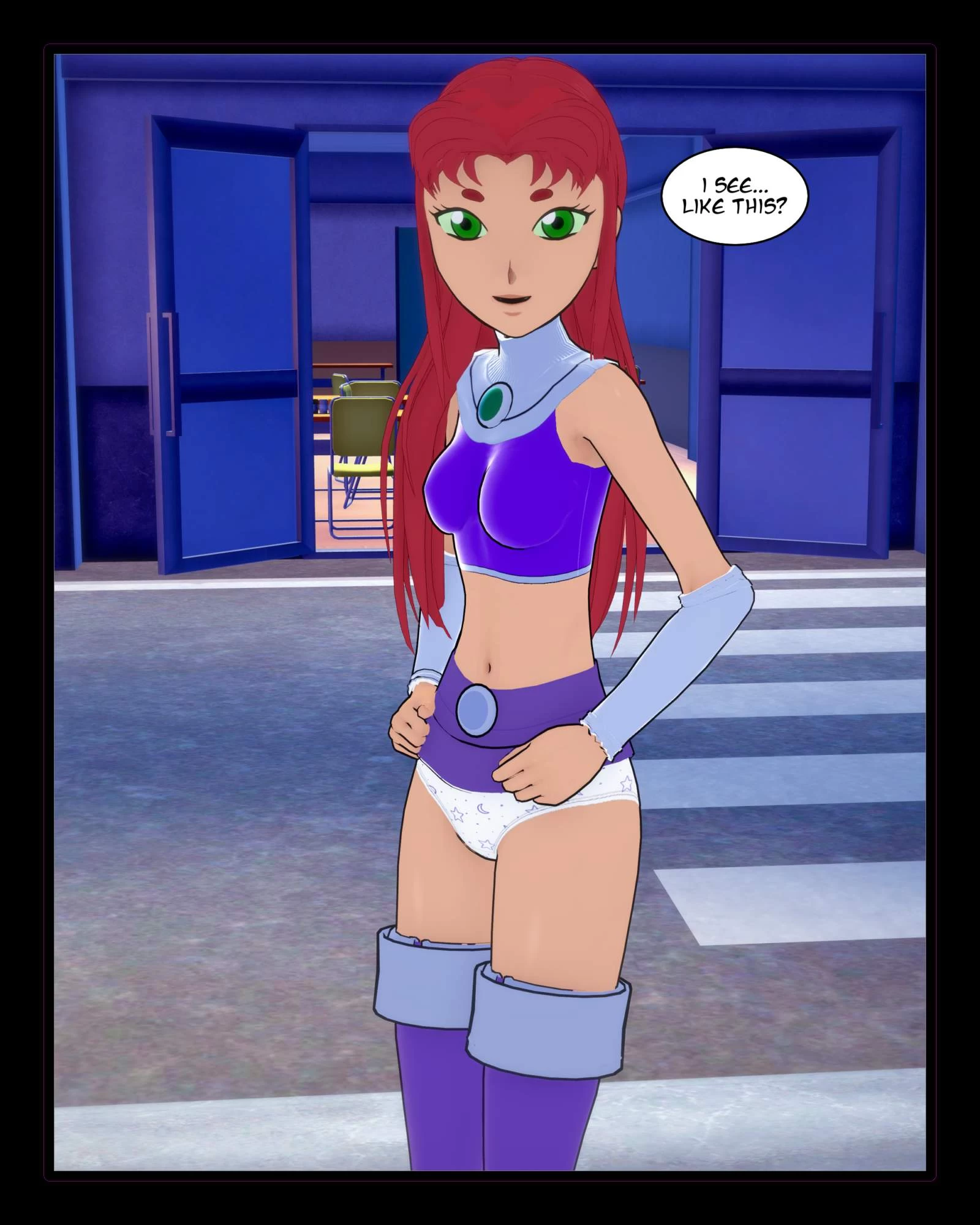 Show Me Your Panties 2 - Starfire porn comic picture 7