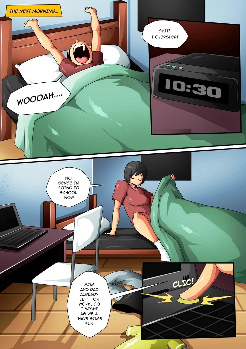 Shower Room Surprise porn comic picture 11