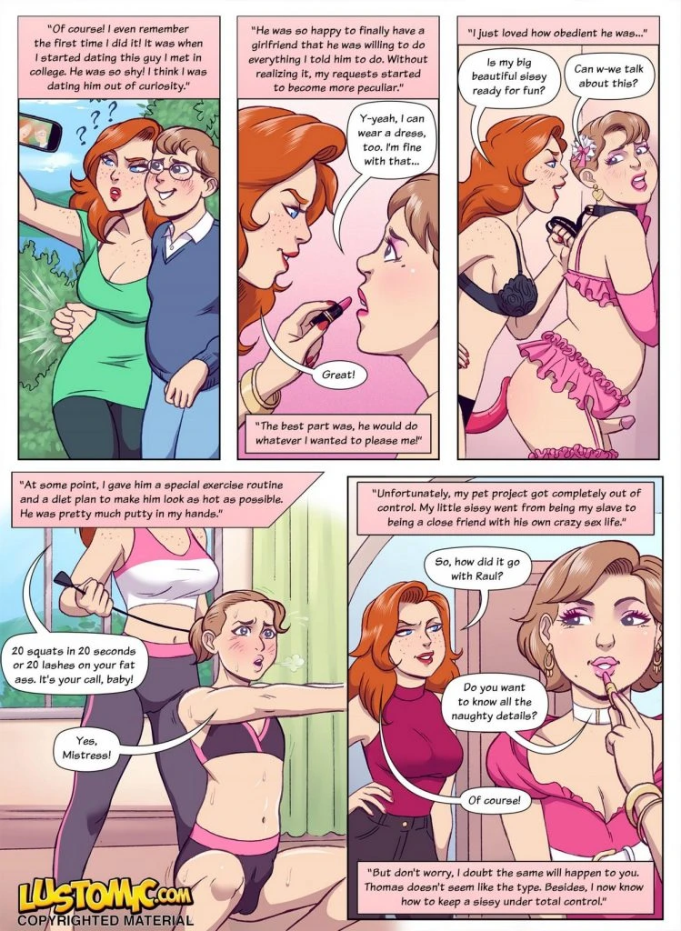 Sissy Mistress Training porn comic picture 3