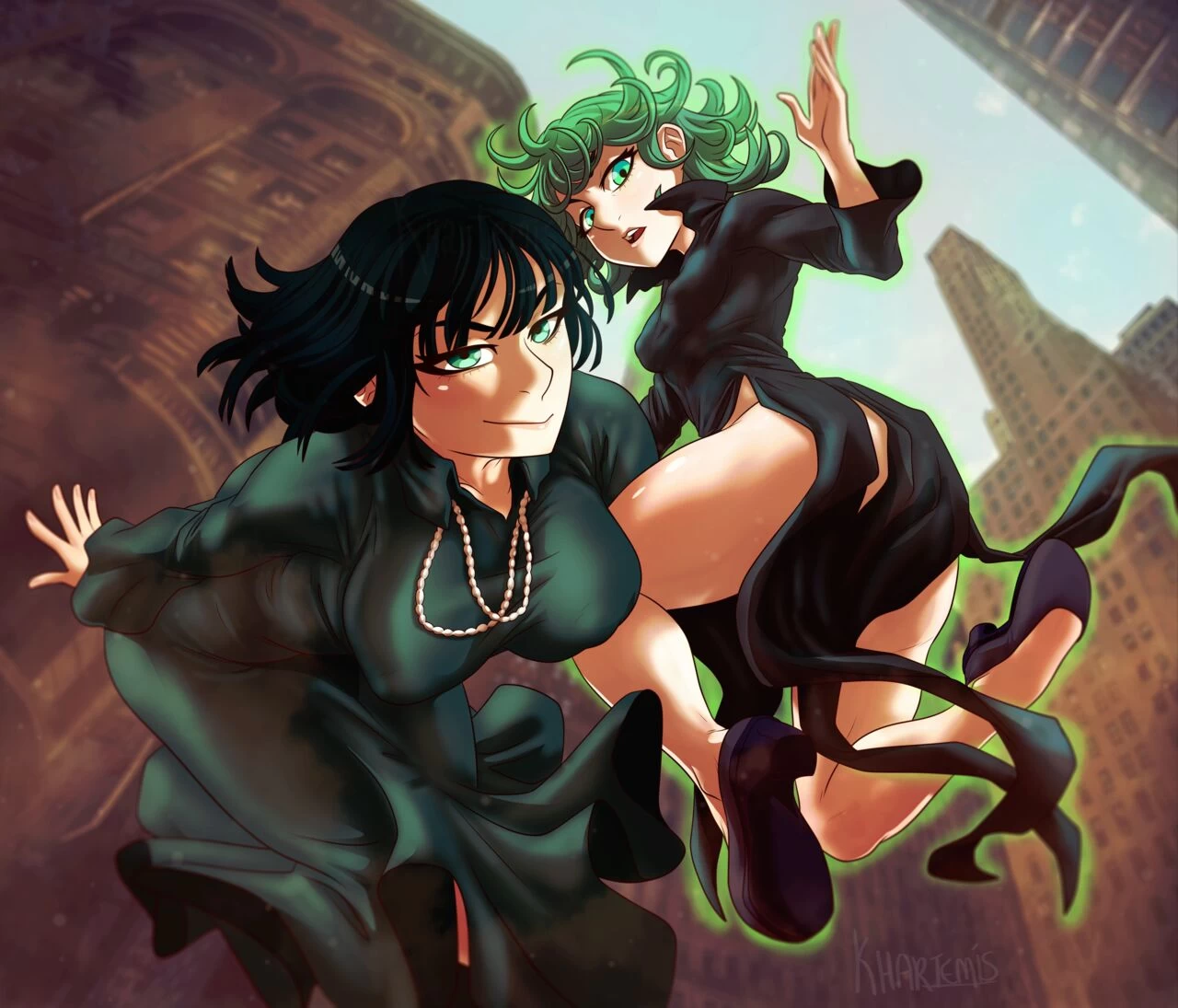Sisters: Tatsumaki & Fubuki porn comic picture 1