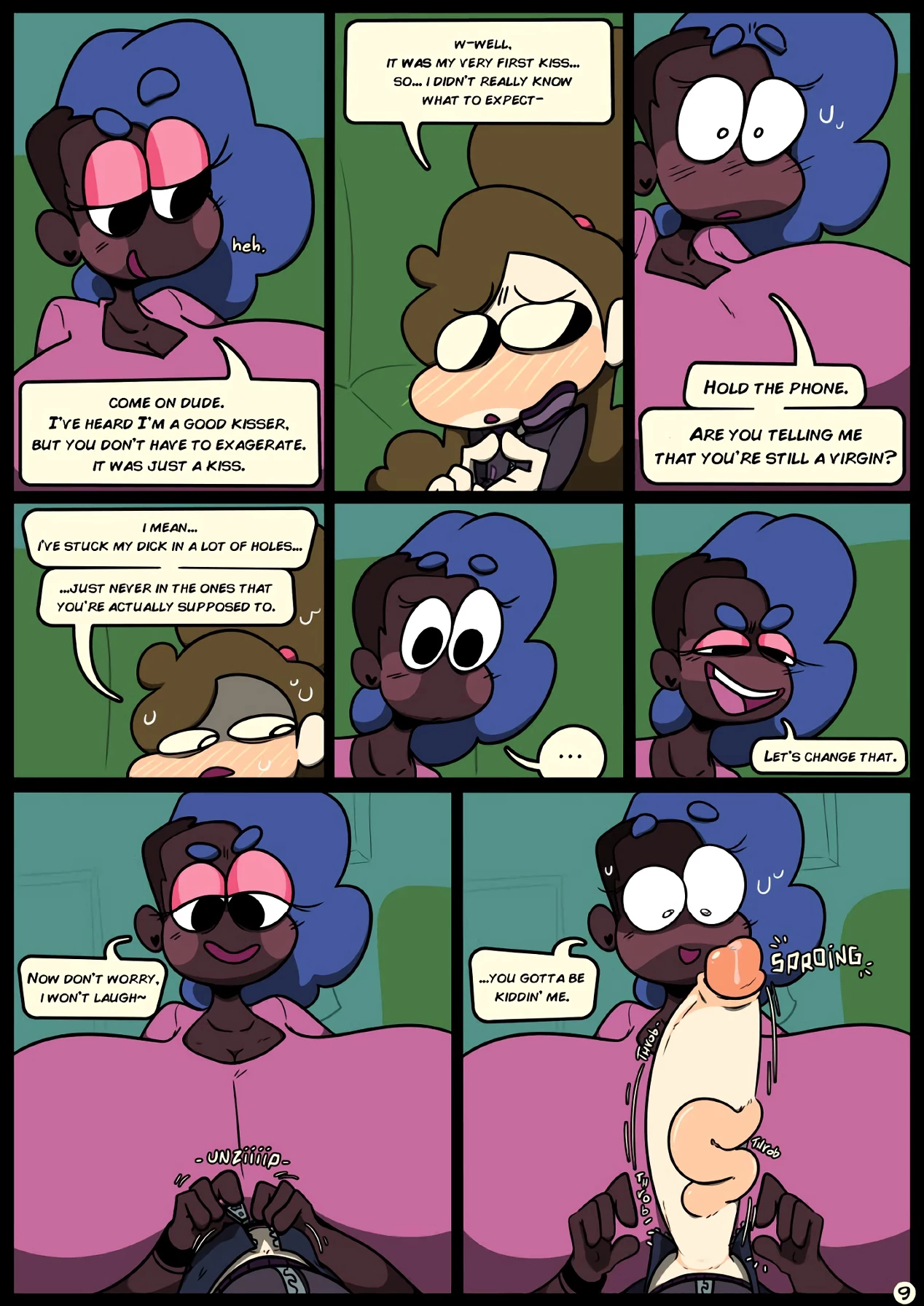 Slapsticky together. Strangers in the night porn comic picture 11