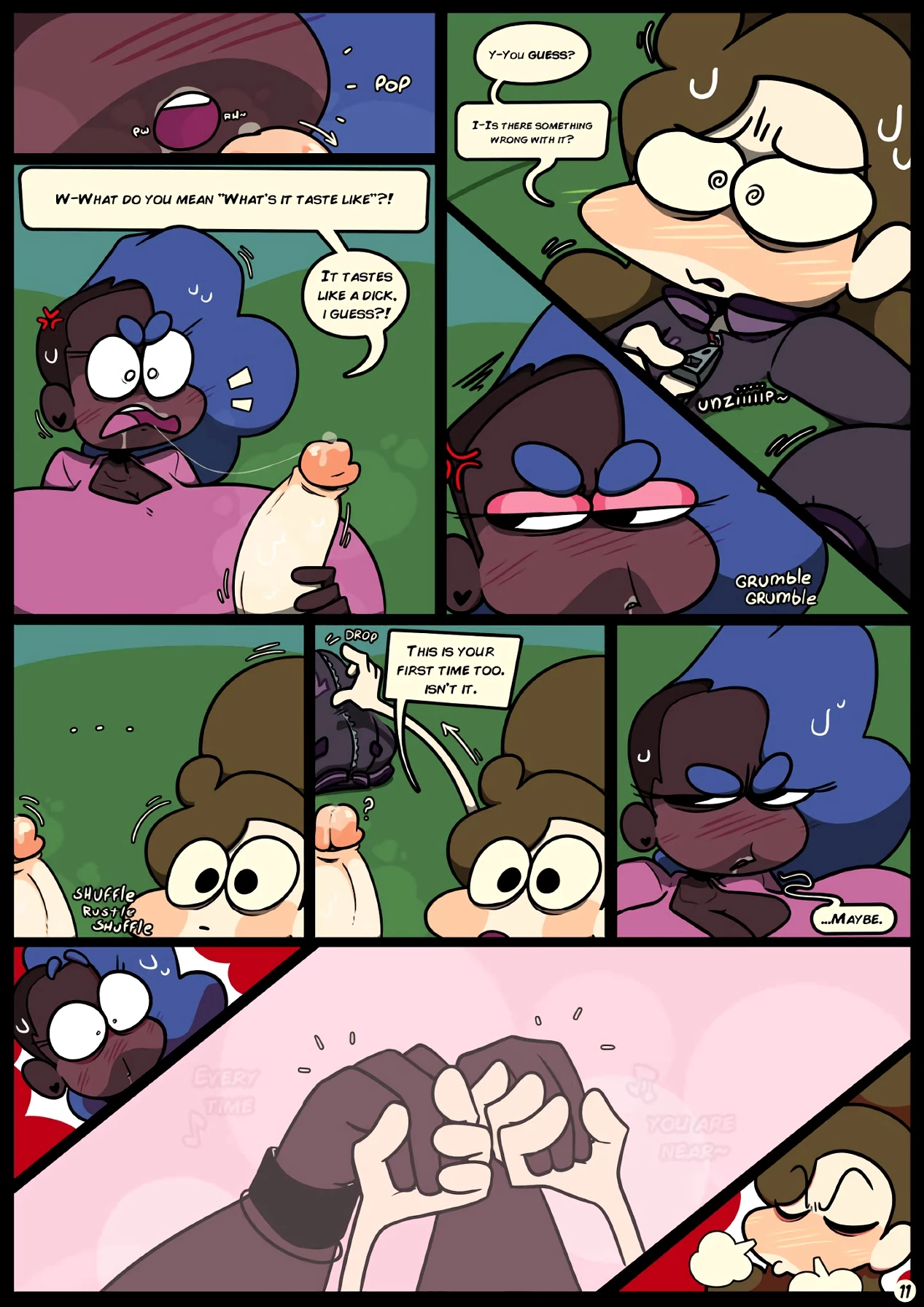 Slapsticky together. Strangers in the night porn comic picture 13