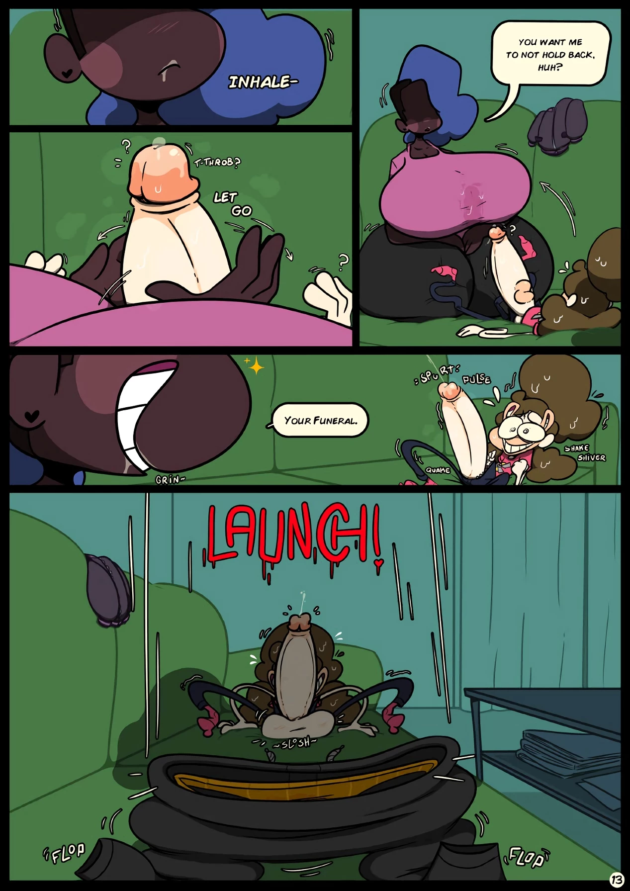 Slapsticky together. Strangers in the night porn comic picture 15