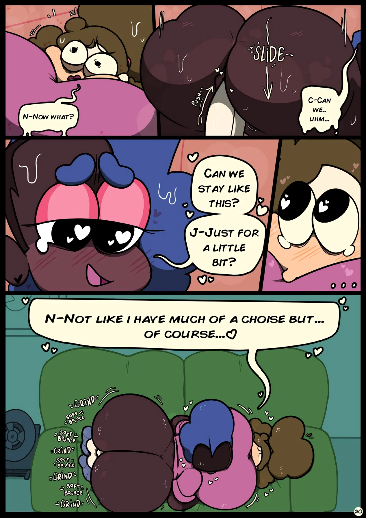 Slapsticky together. Strangers in the night porn comic picture 22