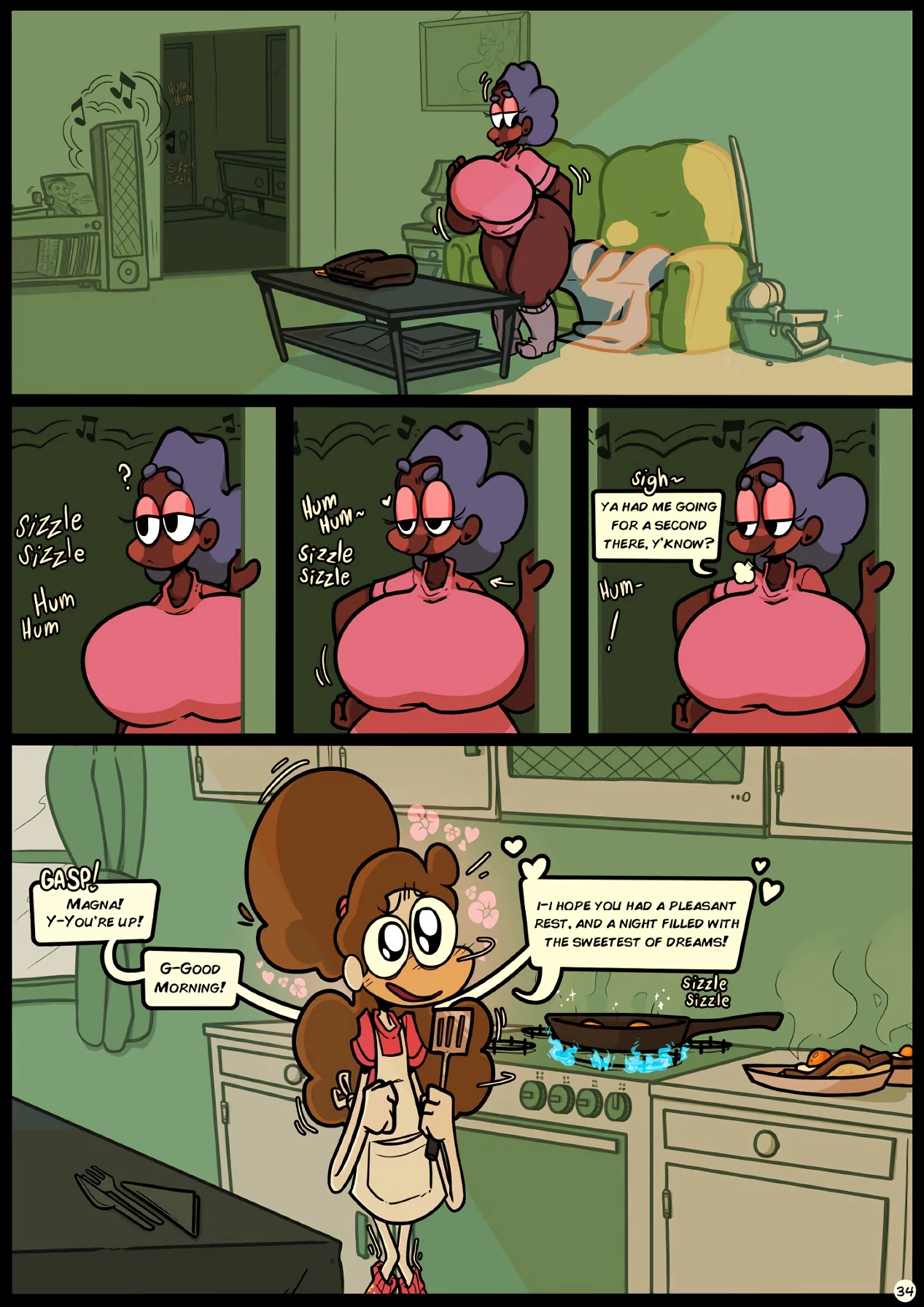 Slapsticky together. Strangers in the night porn comic picture 36