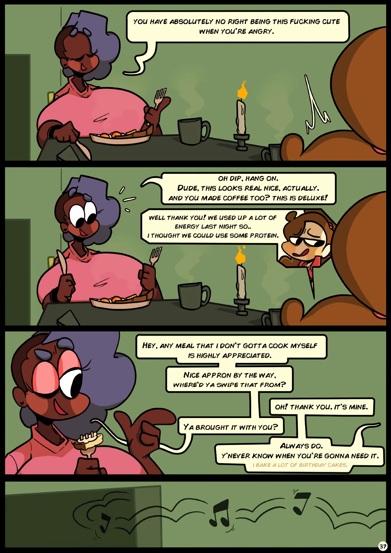 Slapsticky together. Strangers in the night porn comic picture 39