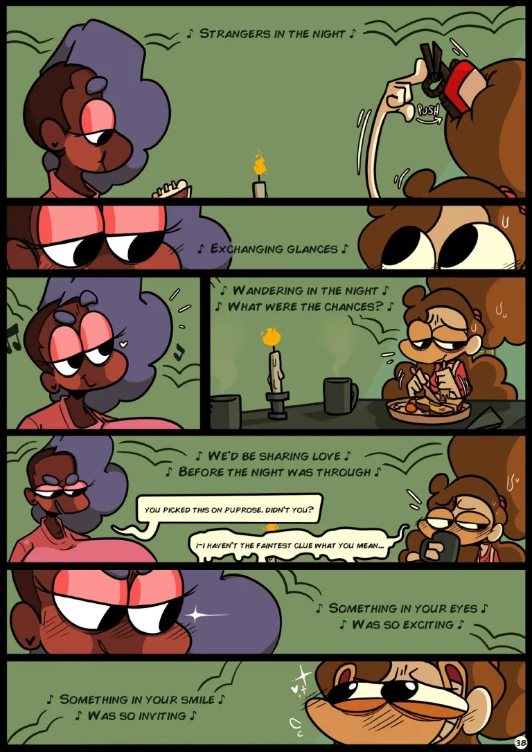 Slapsticky together. Strangers in the night porn comic picture 40