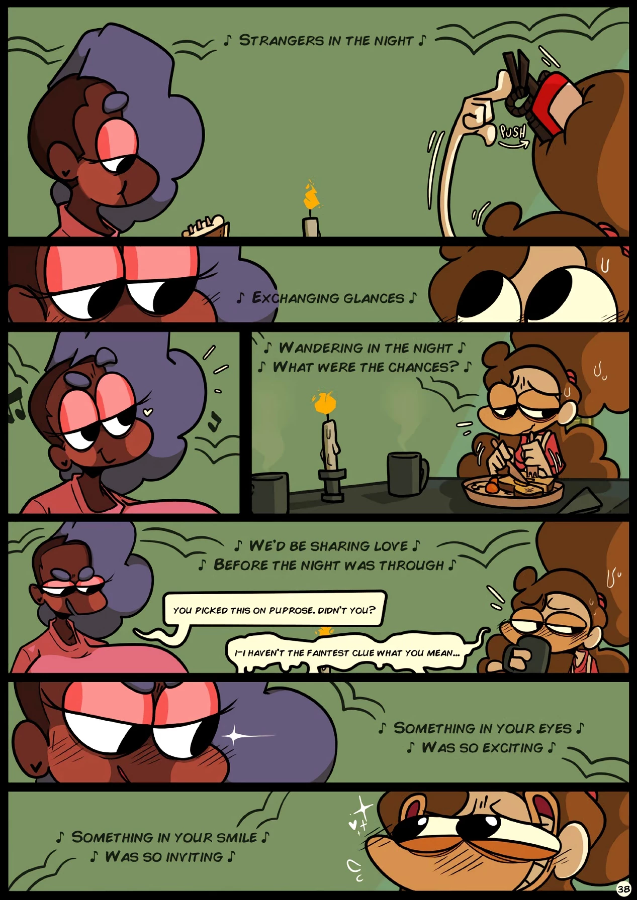 Slapsticky together. Strangers in the night porn comic picture 40