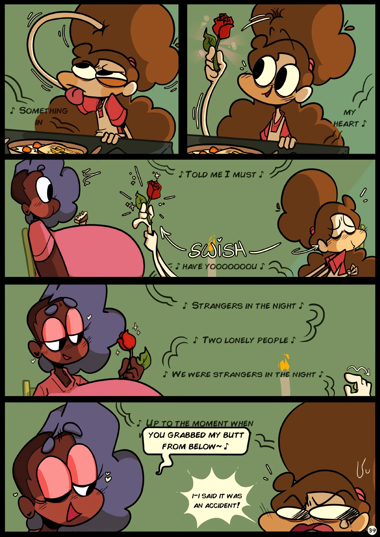 Slapsticky together. Strangers in the night porn comic picture 41