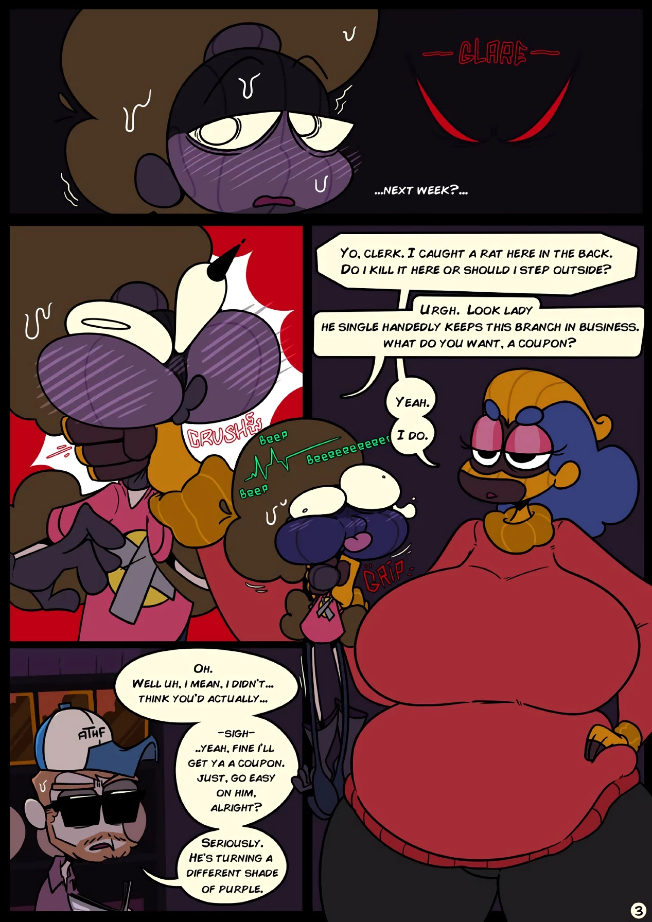 Slapsticky together. Strangers in the night porn comic picture 5