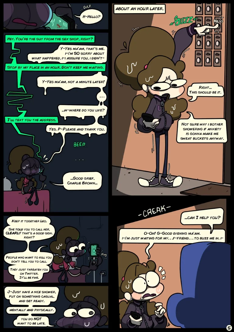 Slapsticky together. Strangers in the night porn comic picture 7