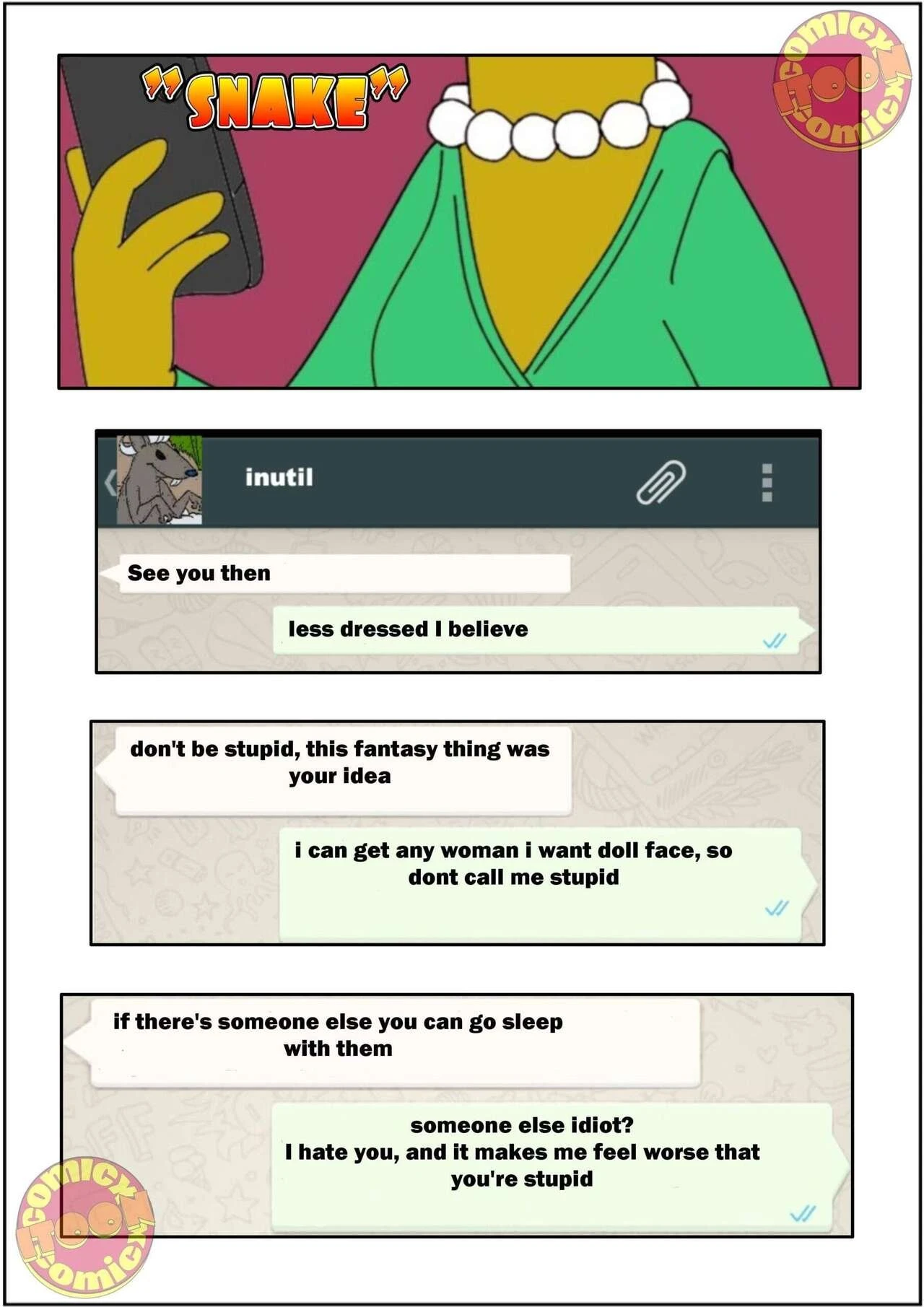 Snake porn comic picture 1