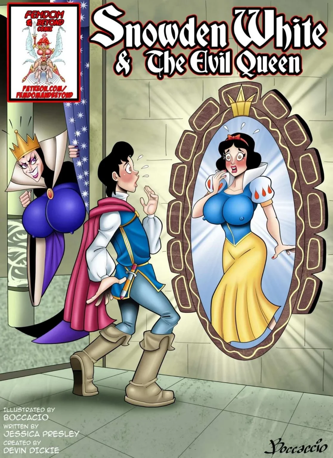 Snowden White And The Evil Queen porn comic picture 1