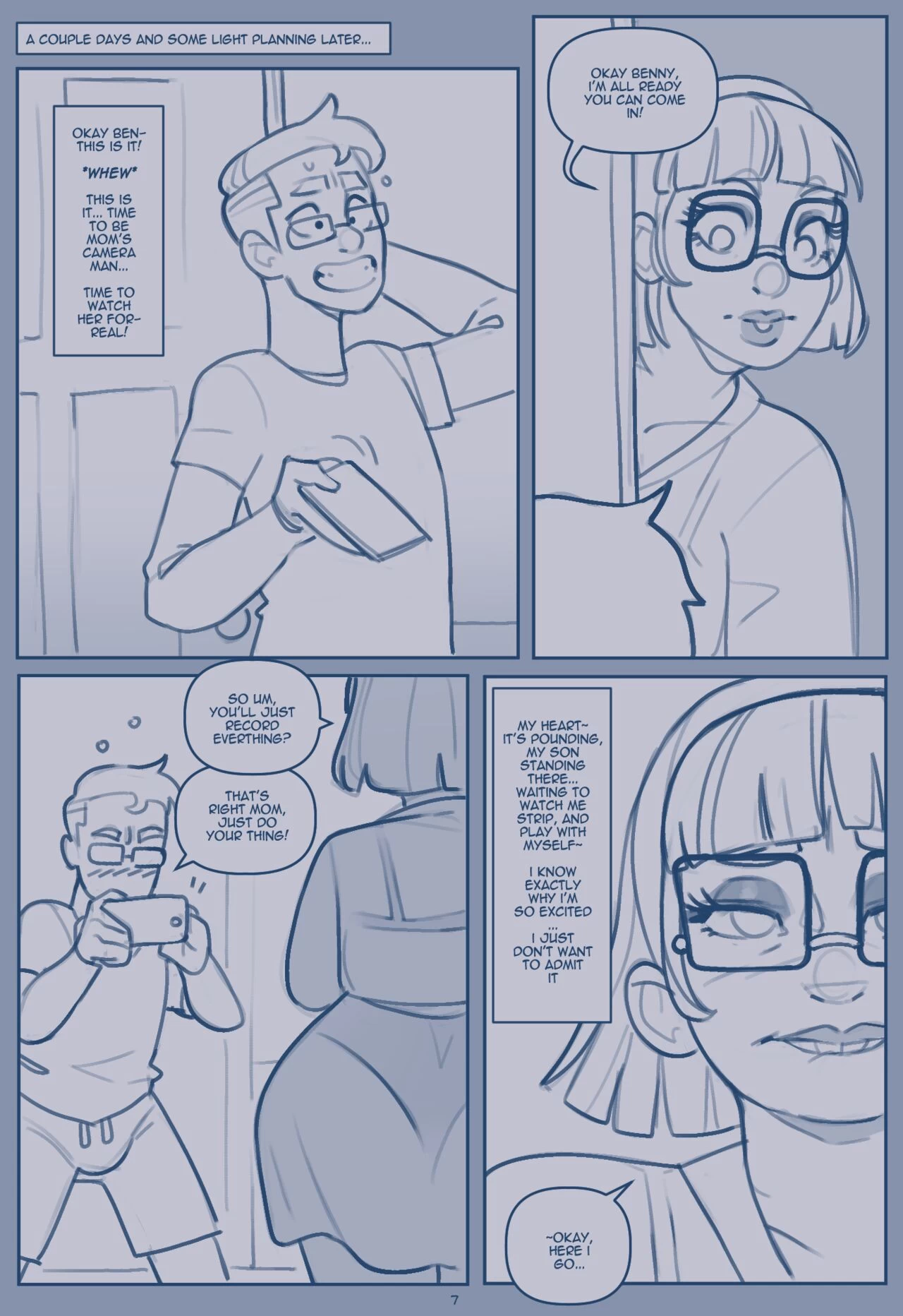 Son finds his mom online porn comic picture 11